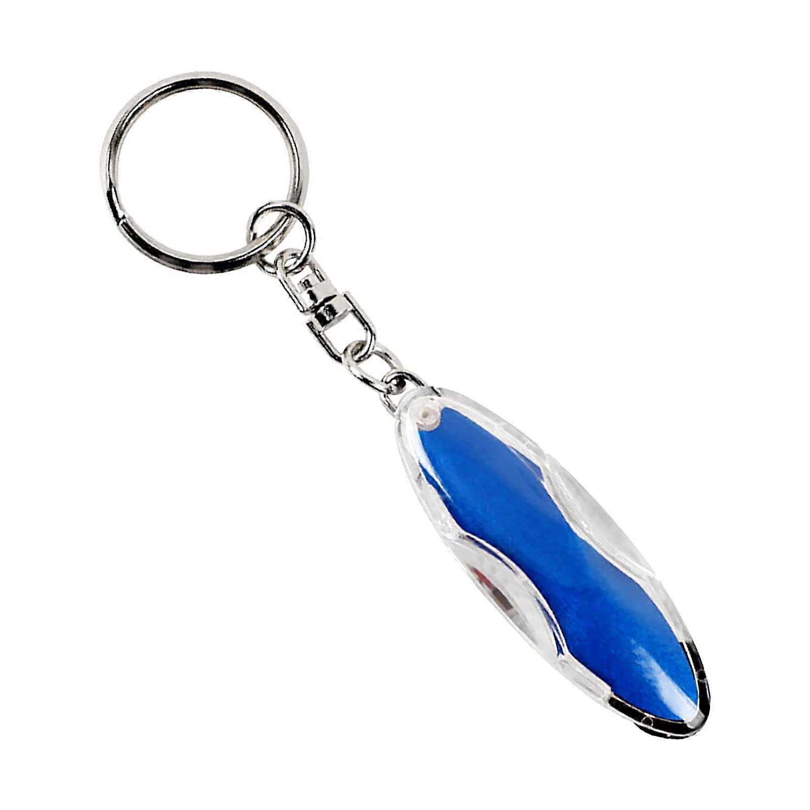 Antistatic Keychain Discharger With LED Light, Portable Static Electricity Discharger For Door Handles, Blue