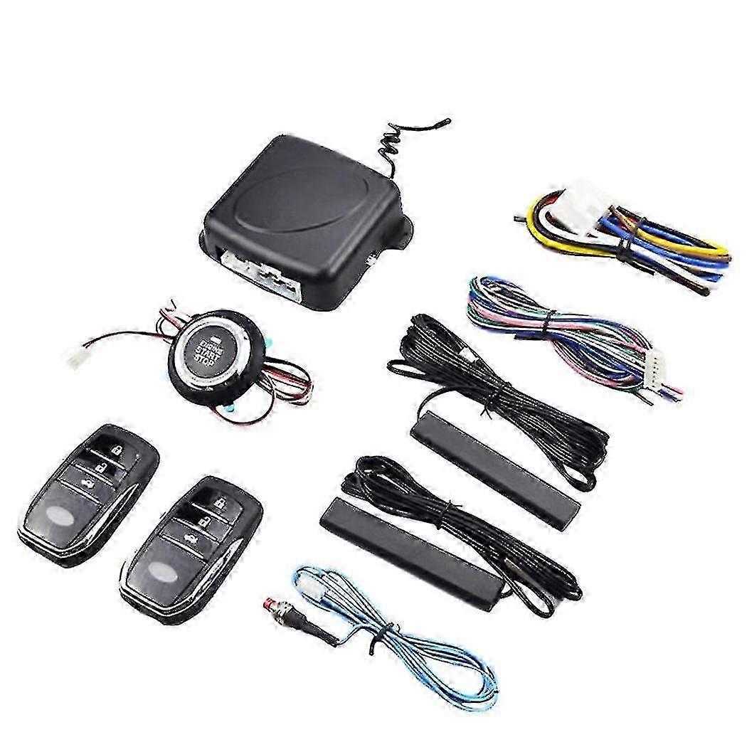 Car Keyless Entry Kit with One-Key Anti-Theft & Start-Stop Button, Central Lock