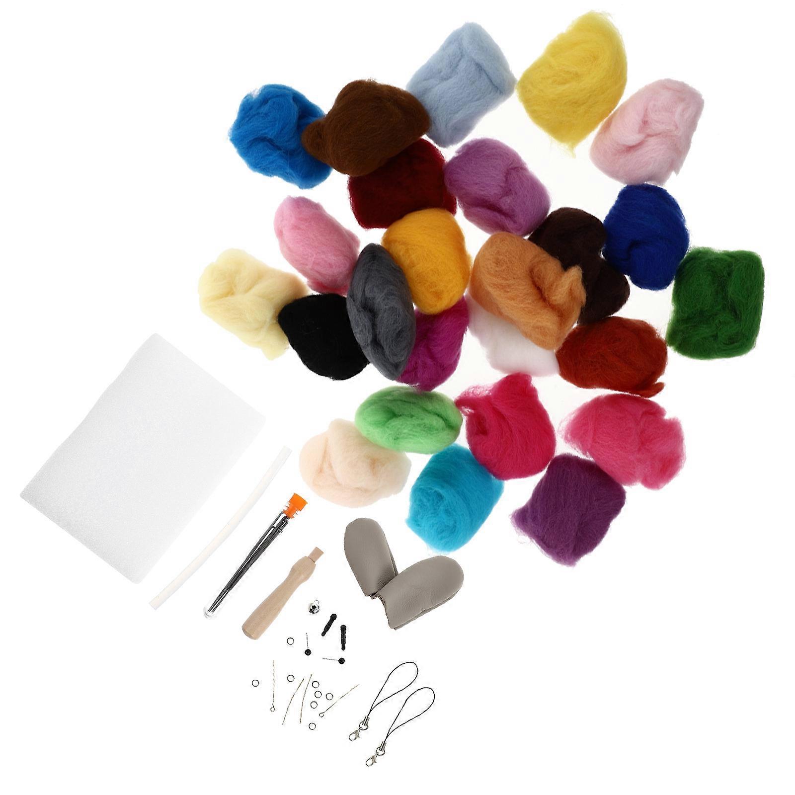 DIY Needle Felting Kit with 8 Stainless Steel Needles for Wool Crafts and DIY Projects Multi