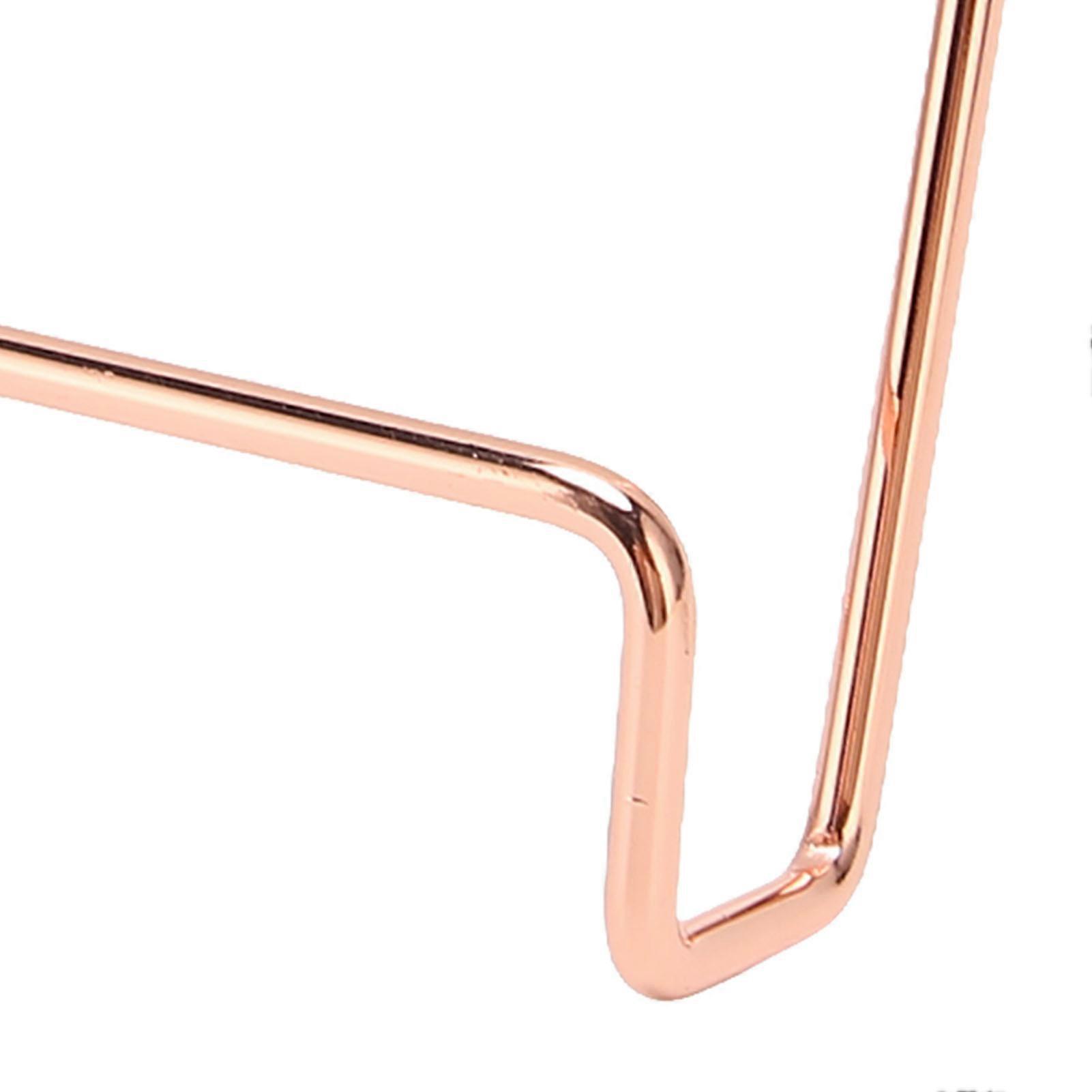 Metal Plate Stands Plating Process Rust Prevention Iron Plate Holder Picture Display Stand for Tablet PCs CD Records Books Rose Gold