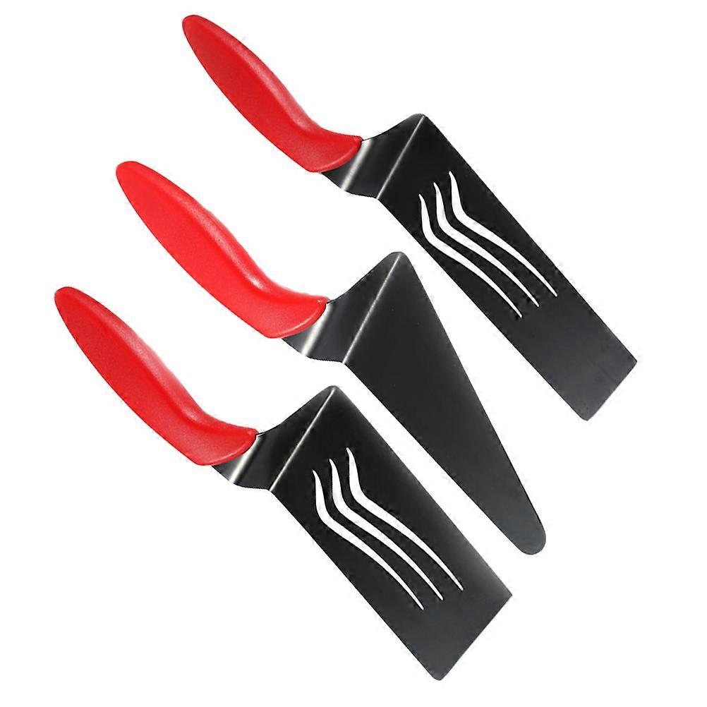 Home and Kitchen Tools Metal Turner Spatula Red 26.5x7cm Multi Functional 3Pcs