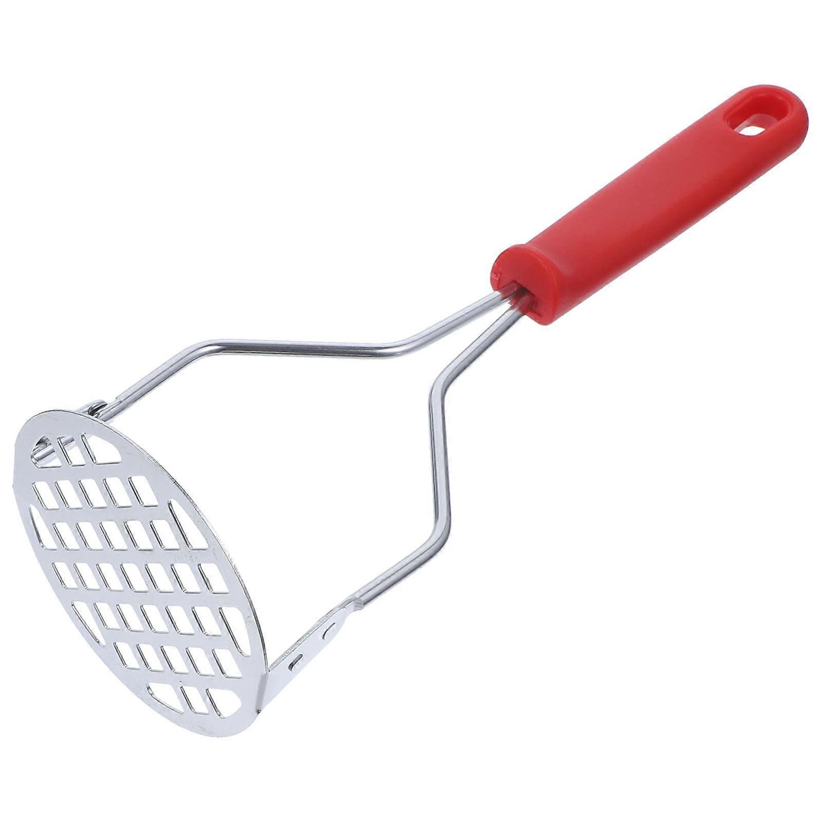 Small Potato Masher Vegetable Smasher Kitchen Gadget Home Cooking 26.00X8.00X7.00CM Red 1Set