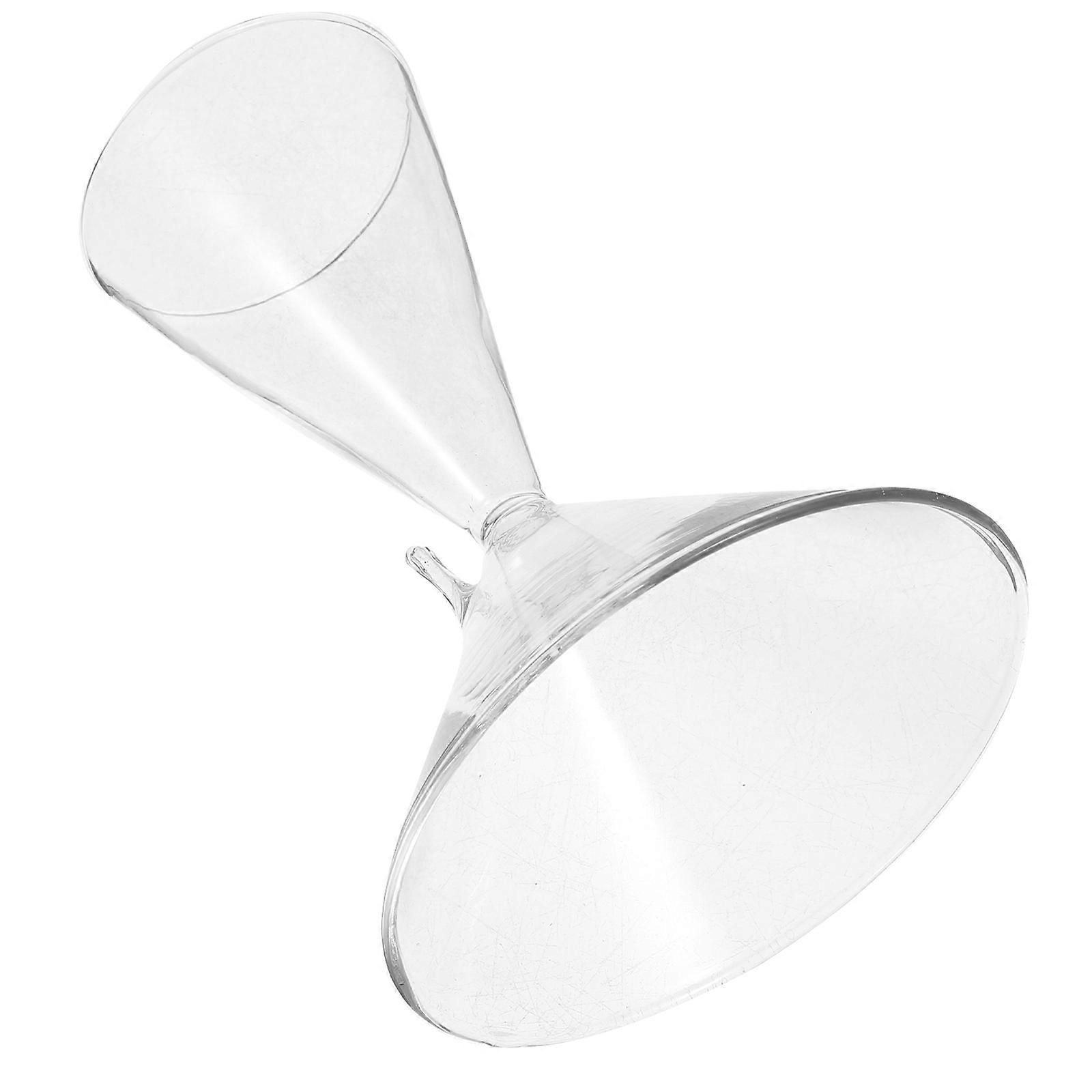 Censer Burner Unique Desktop Decor Stable Structure Transparent Glass 1Set