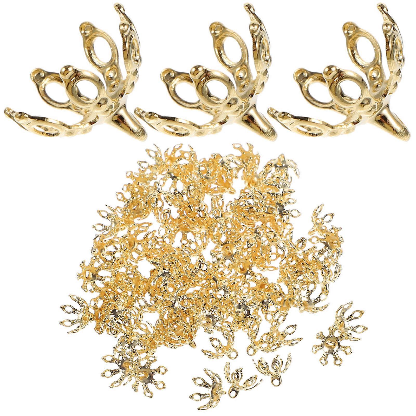 a polished and engaging product description for your **100pcs Flower Bead Caps**:
🌸 **100PCS Flower Bead Caps for DIY Jewelry Making** 🌸