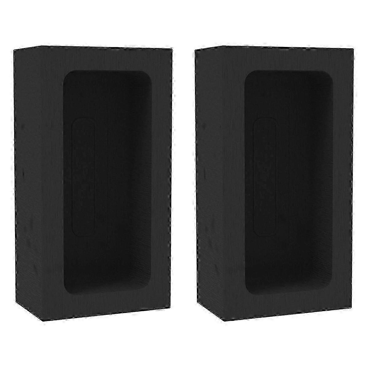 2Pcs 1kg Graphite Ingot Mold for Casting Gold Silver Aluminum Copper Brass, Metal Melting Refining Tools (4x2 X1 Inch)