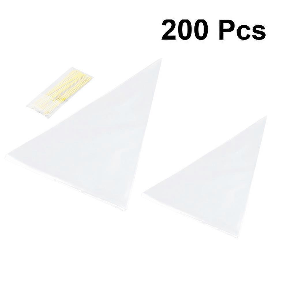 Triangle Food Storage Bags with Strap for Creative Candy Packaging and Home Party Use Assorted Color Plastic 16x30cm 13x25cm