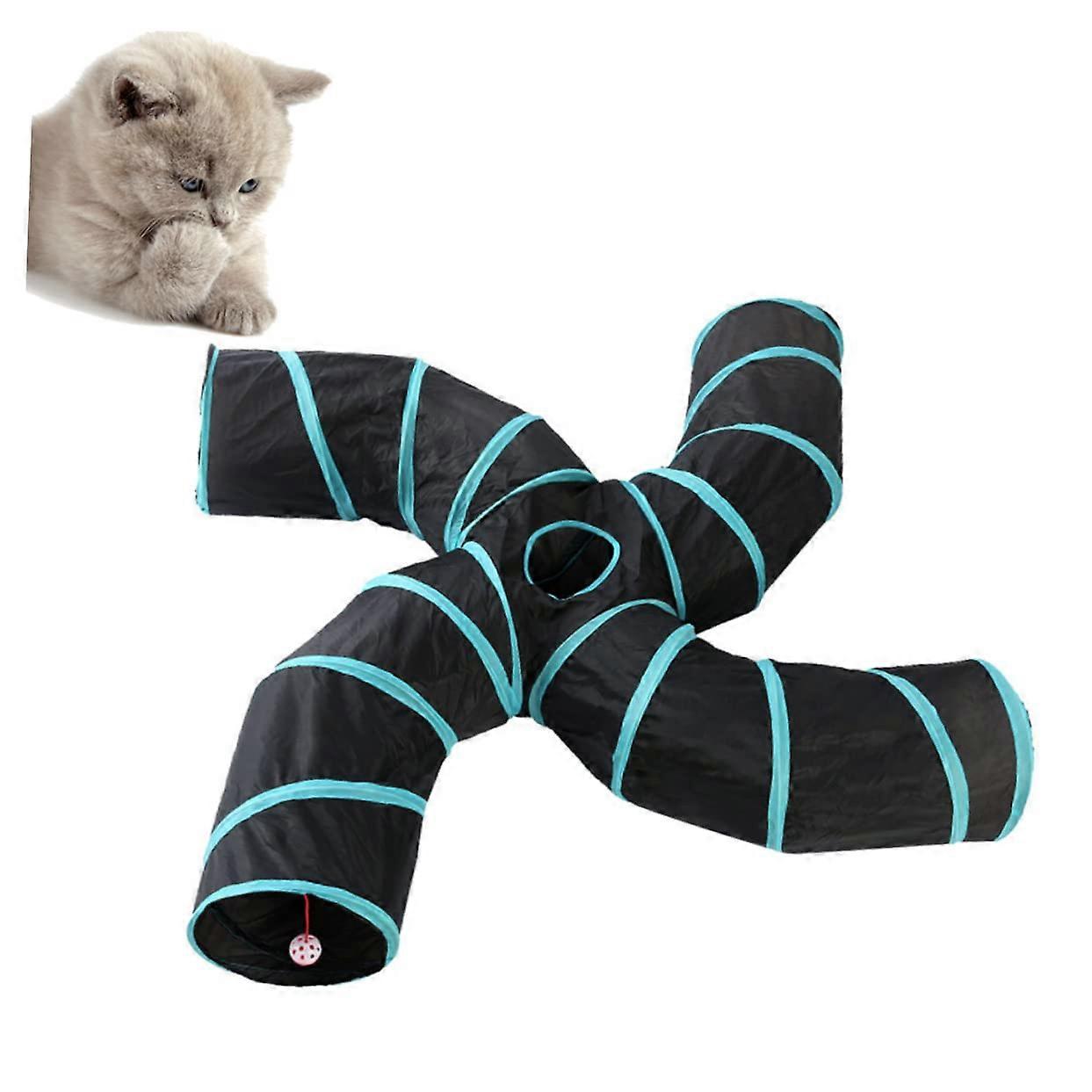 Pet Tube Interactive Cat Tunnel Toy - Durable Cat Tube for Indoor Play, Large Size, Multi-Color, Pet-Friendly Material