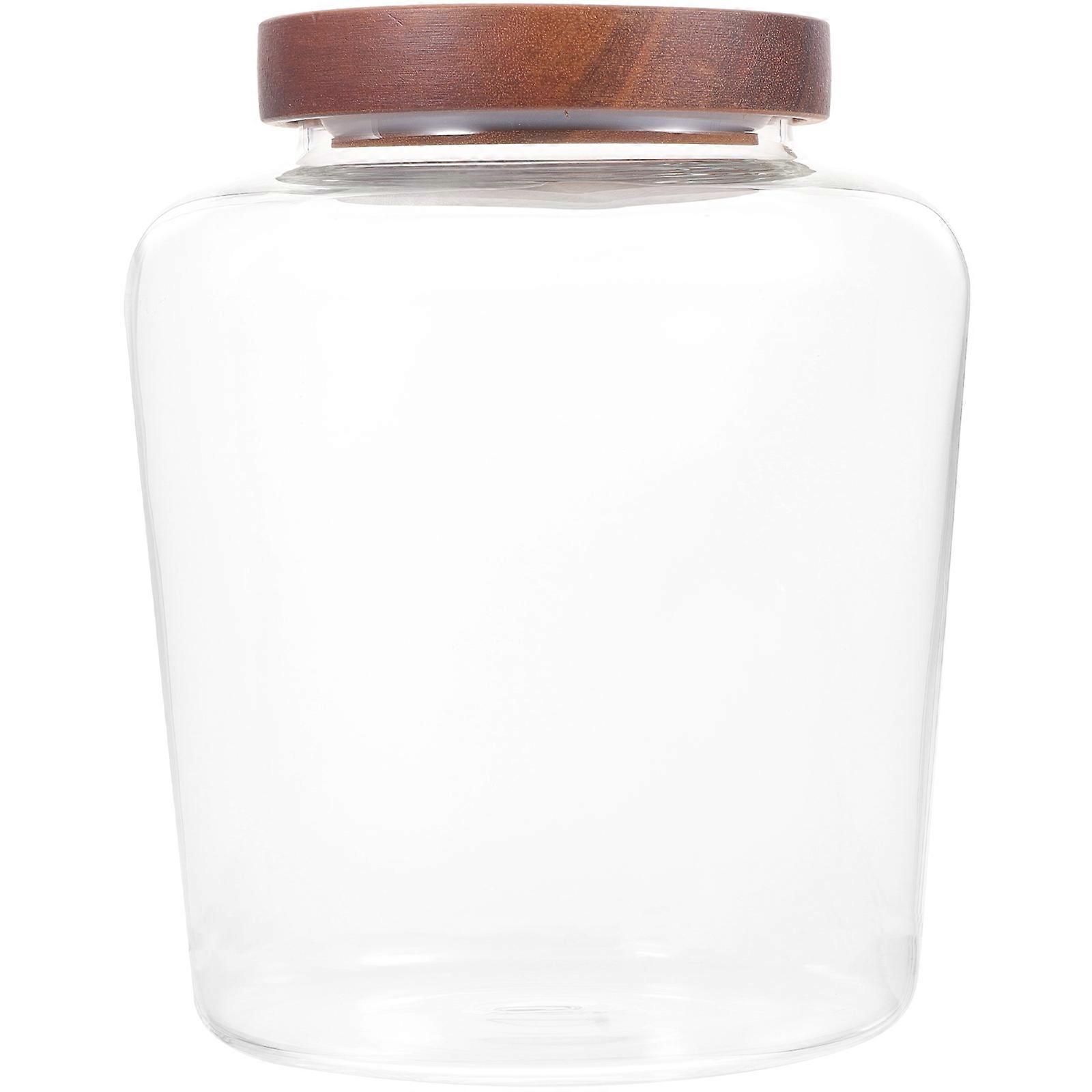 Glass Food Jar Transparent Household Multi-Function Tea Holder with Mold-Proof Seal