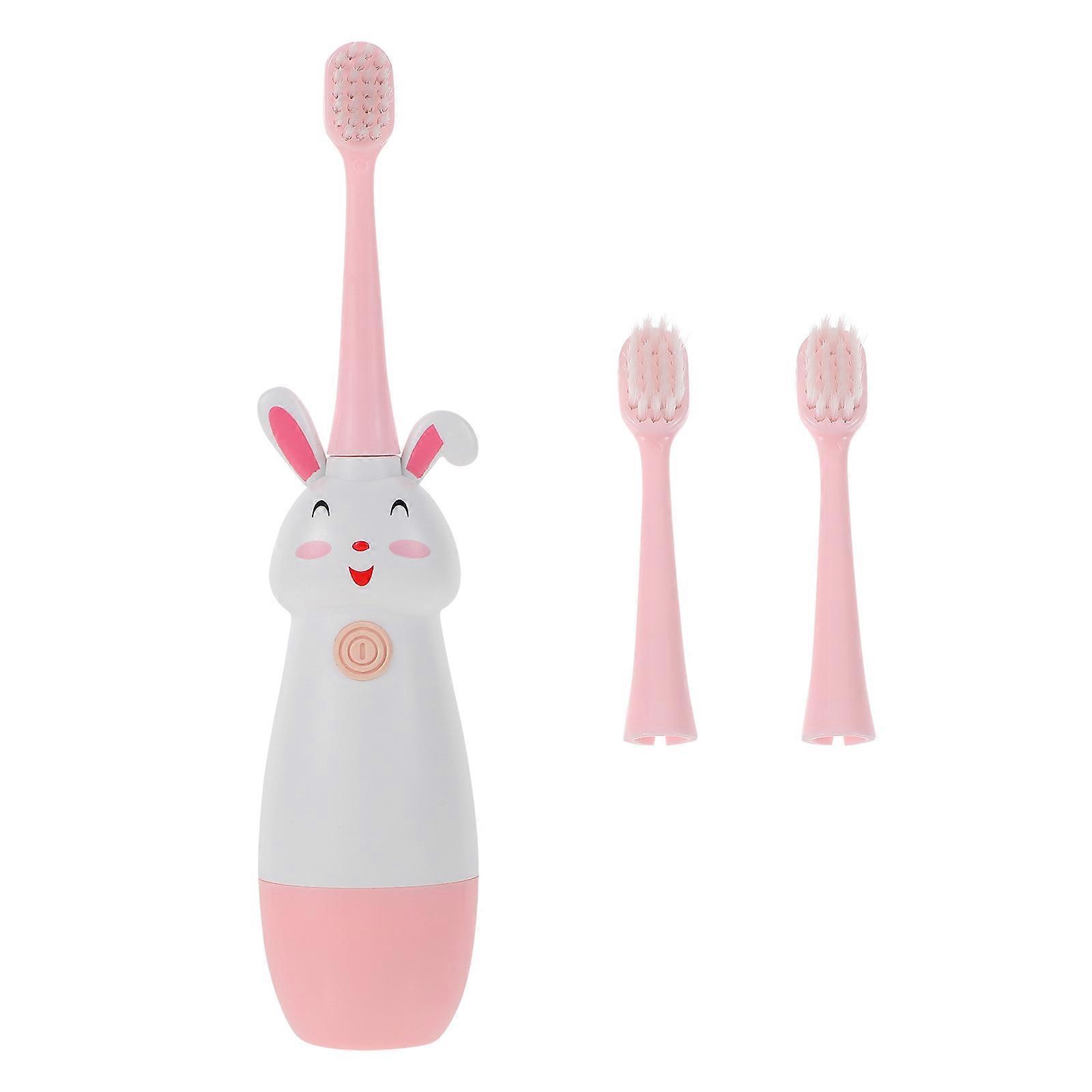 Portable Children Tooth Cleaner For Home Use Featuring Cartoon Rabbit Shape And Rechargeable Function In Pink