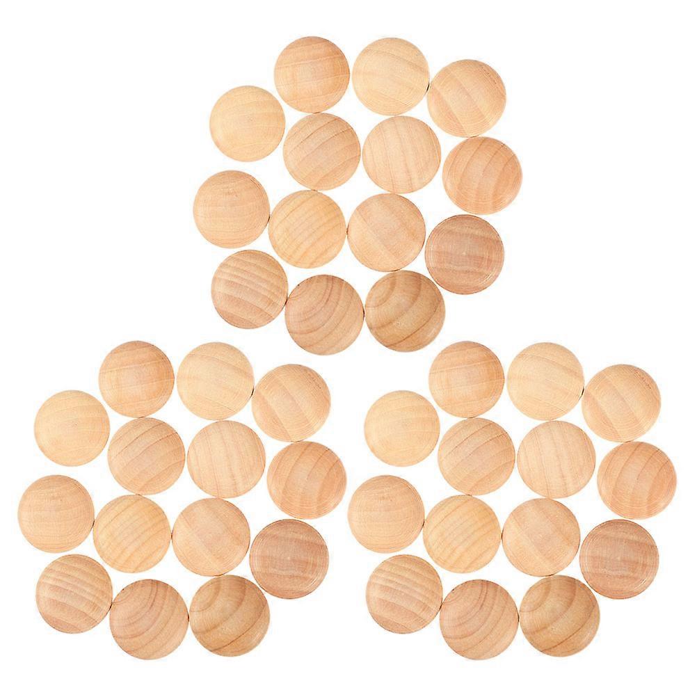 Cabinet Door Plug Decorate Furniture Hole Covers Caps Khaki Color Wooden Material 50Pack
