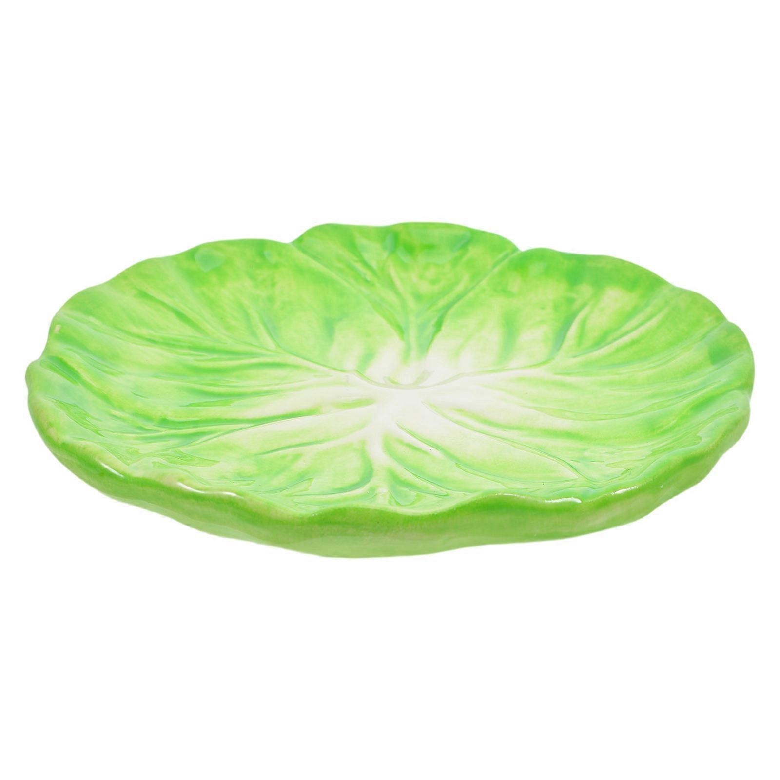 Ceramic Plate Set of 6 for Cabbage Themed Dinner Salad and Dessert Use