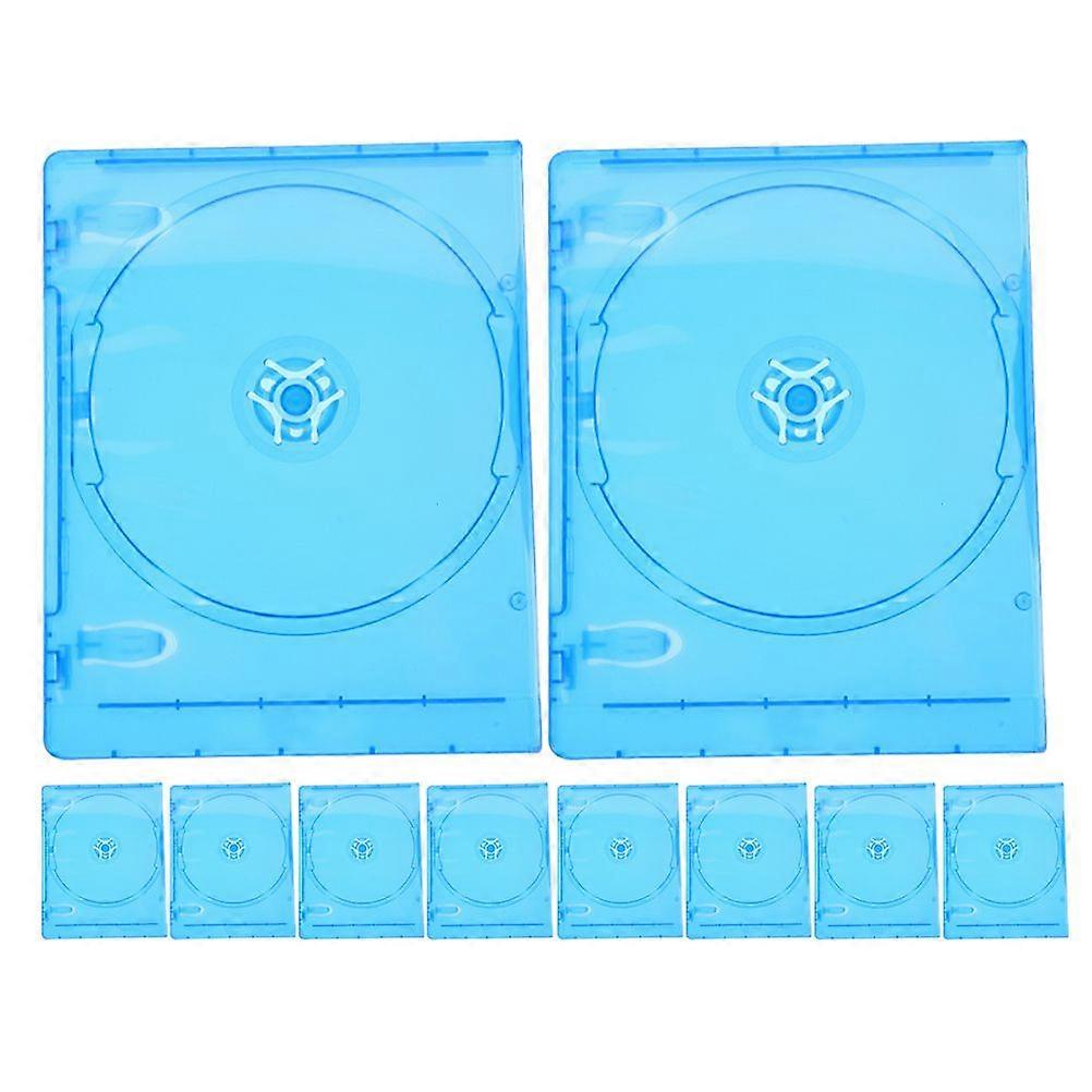10pcs Translucent Disc Packing Box Rectangular Cd Packing Box Replaceable Rectangular Cd Box Translucent Cd Storage Boxes