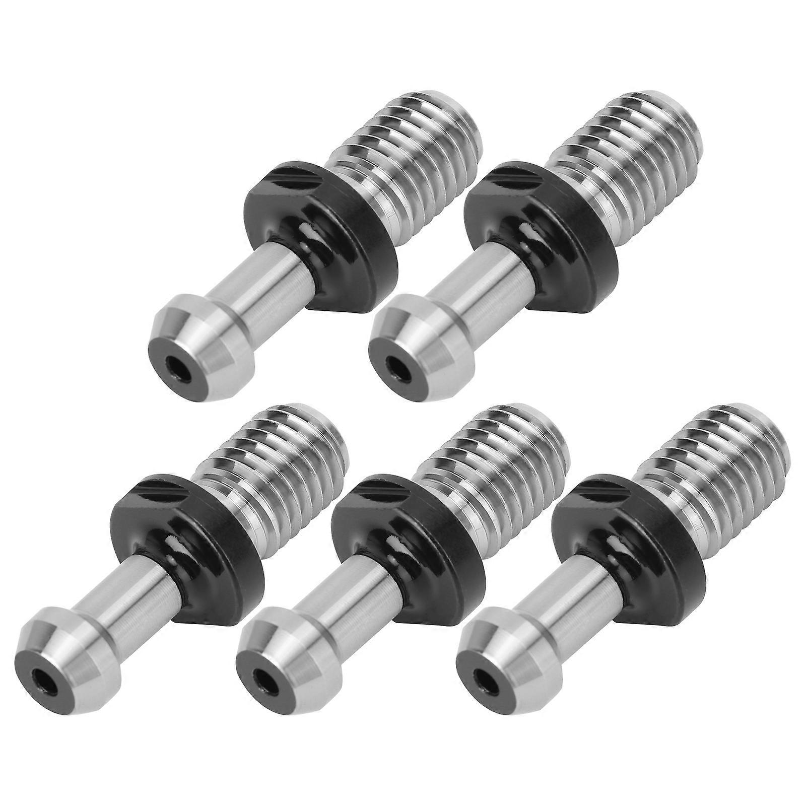 CNC Thread Pull Nail 5Pcs CAT40-45 Degree Retention Knob Fits CNC Machine Tools Silver Color Suitable for CNC Machining