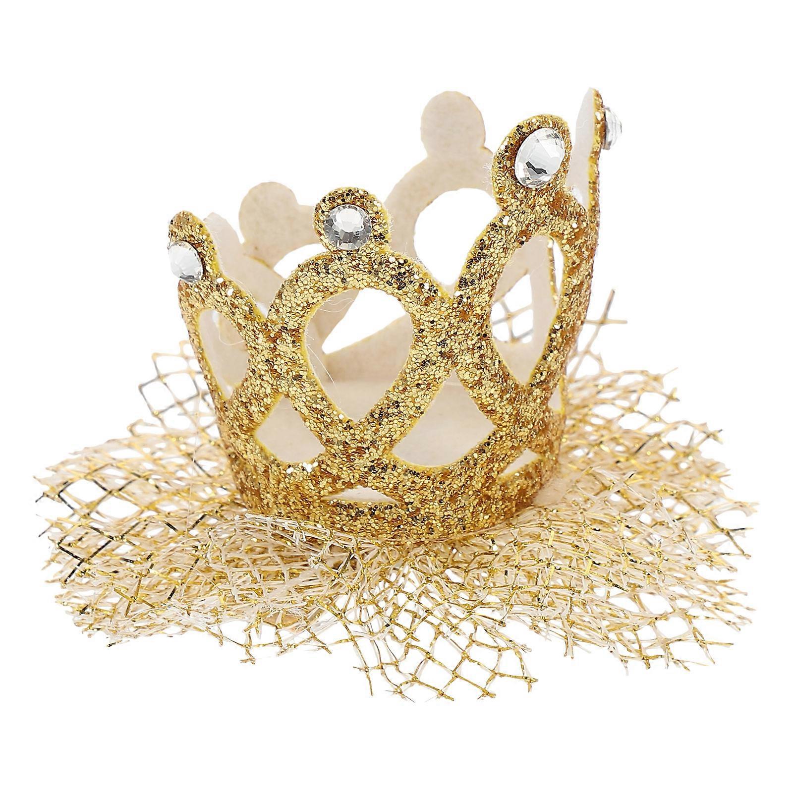 Here's a polished and professional product description based on your input:
**1pc Lace Crown Hair Clip Elegant Birthday Party Accessory &