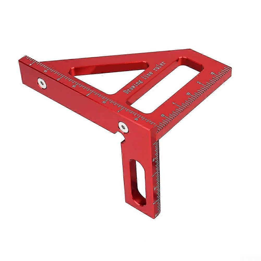 Professional Multi-Angle Measuring Tool, Lightweight Aluminum Construction, Accurate Measurements, Red Finish