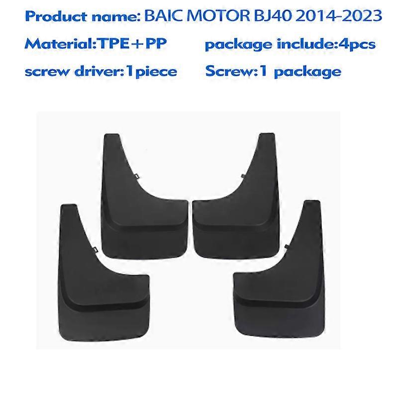 For FOR BAIC MOTOR BJ40 2014-2023 Mudguard Fenders Mud Flap Guard Splash Mudflaps Car Accessories Front Rear 4pcs