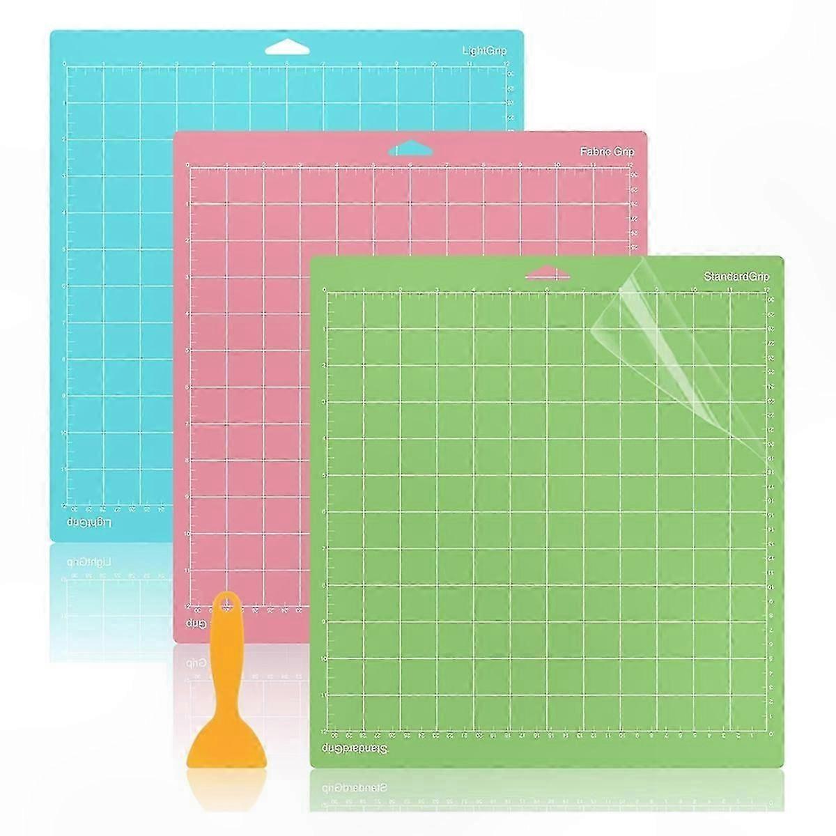 3-Pack Reusable Adhesive Cutting Mats for Crafting and Sewing Projects