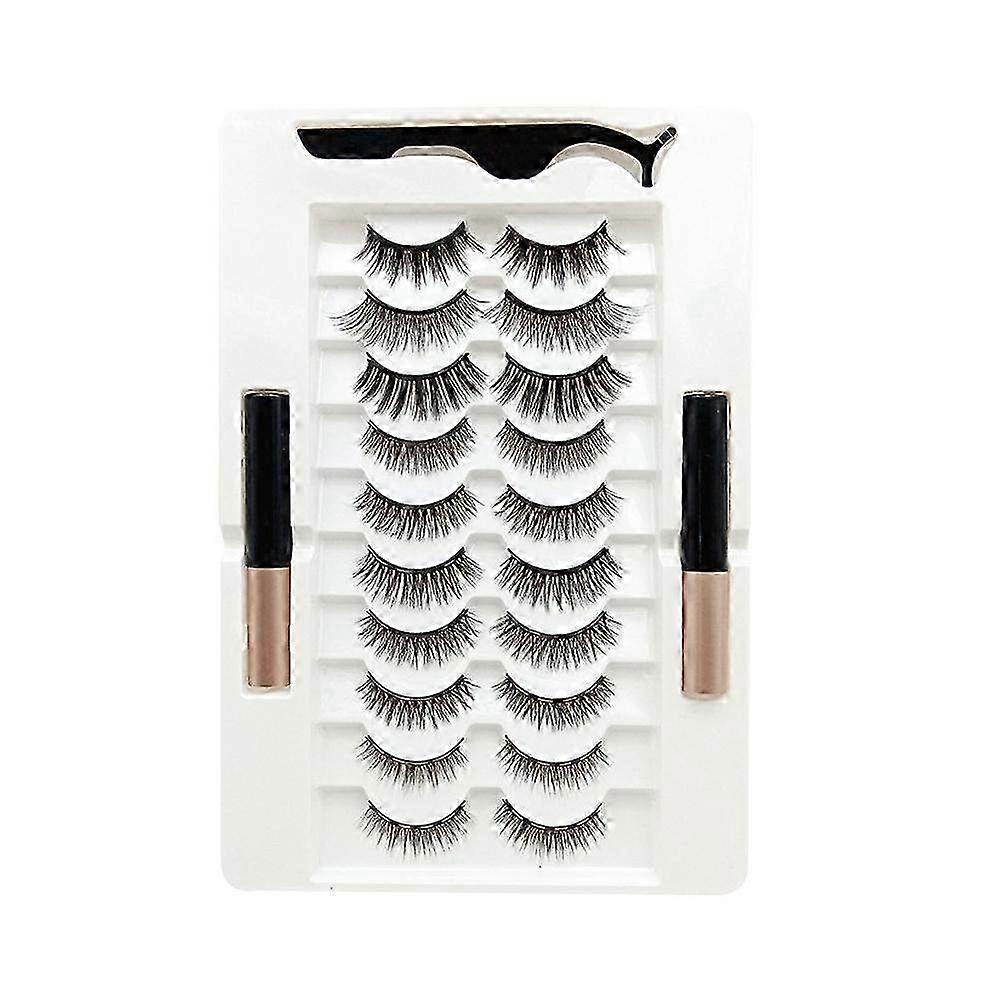 Magnetic Eyeliner & Reusable False Eyelashes Kit - Easy Application Lash Set for Glamorous Eye Looks
