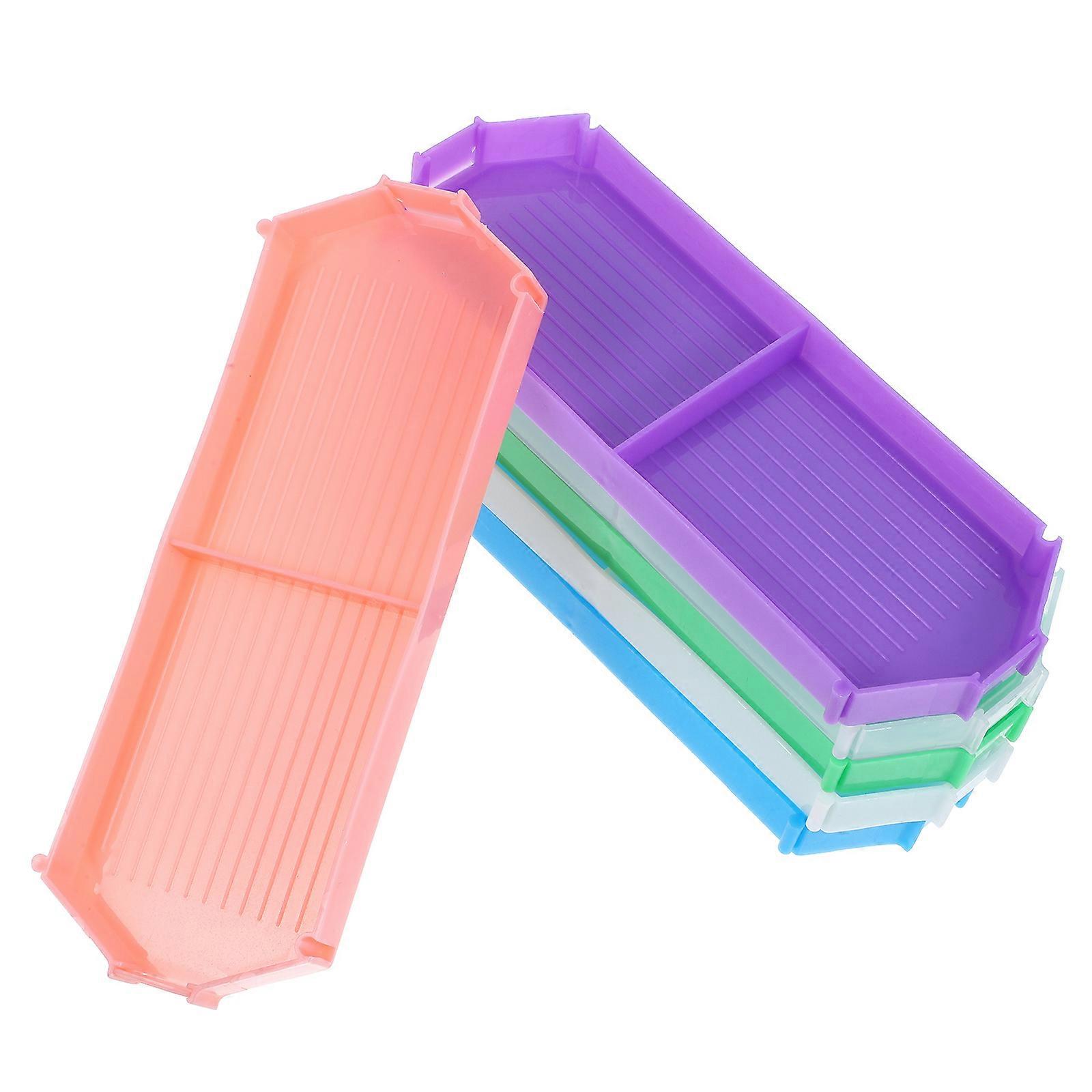 Bead Sorting Trays 6Pcs Plastic Diamond Plates Perfect For DIY Projects Durable Construction Multi Color