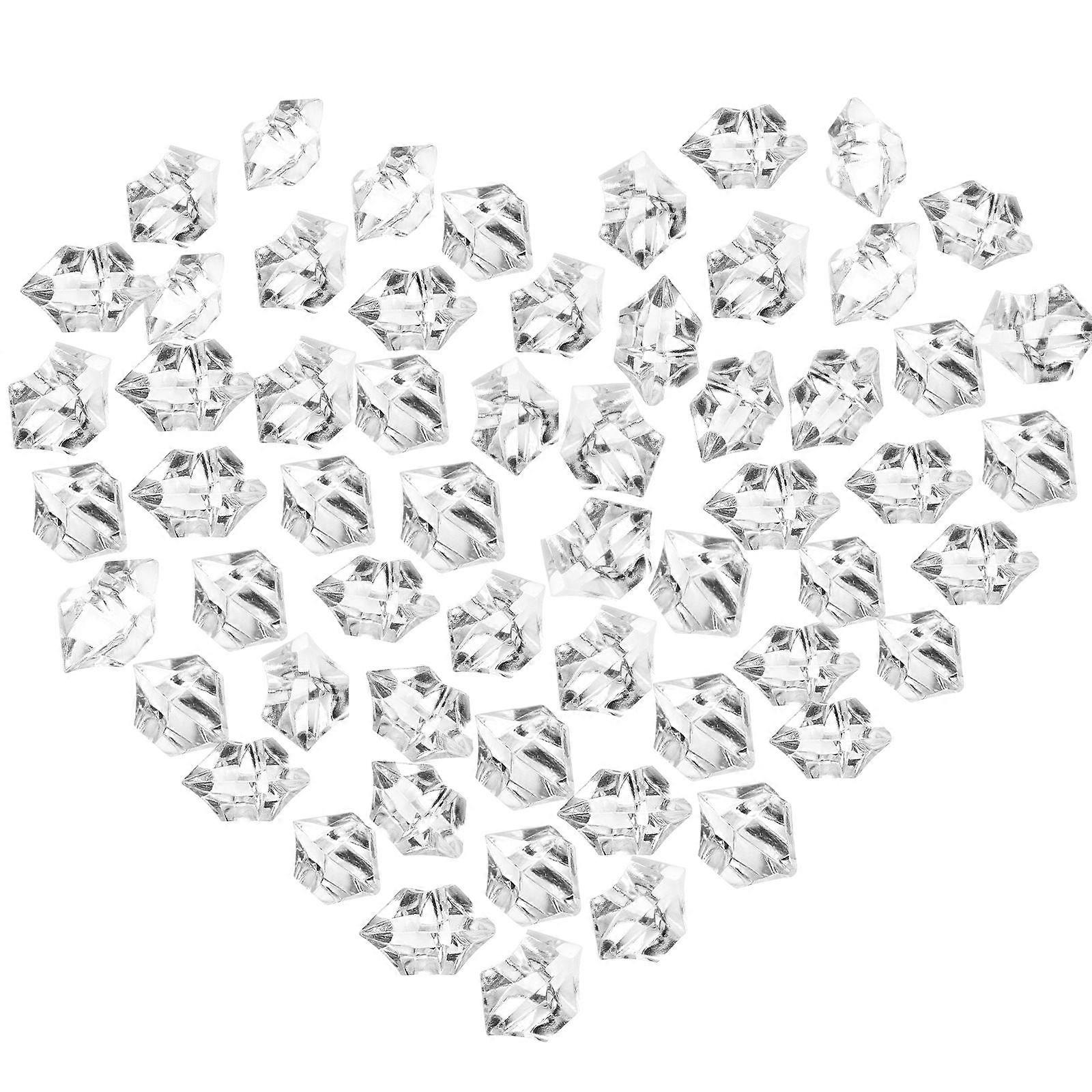 Transparent Plastic Fake Ice Cubes for Decor Vivid Crystal Rocks Table Decoration banquet table 1