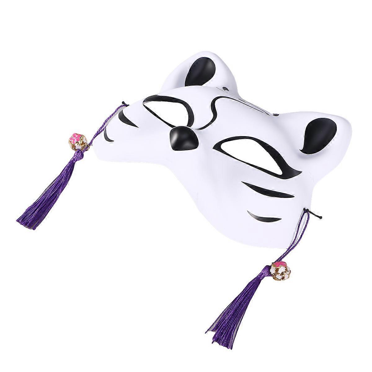 Japanese Style Cat Face Mask Ideal For Performance And Cosplay Events 1Set