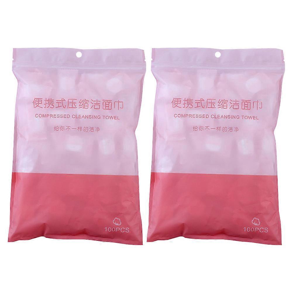 Travel Towel 2 Bags Compressed Disposable Towel For General Users Assorted Color Cleansing