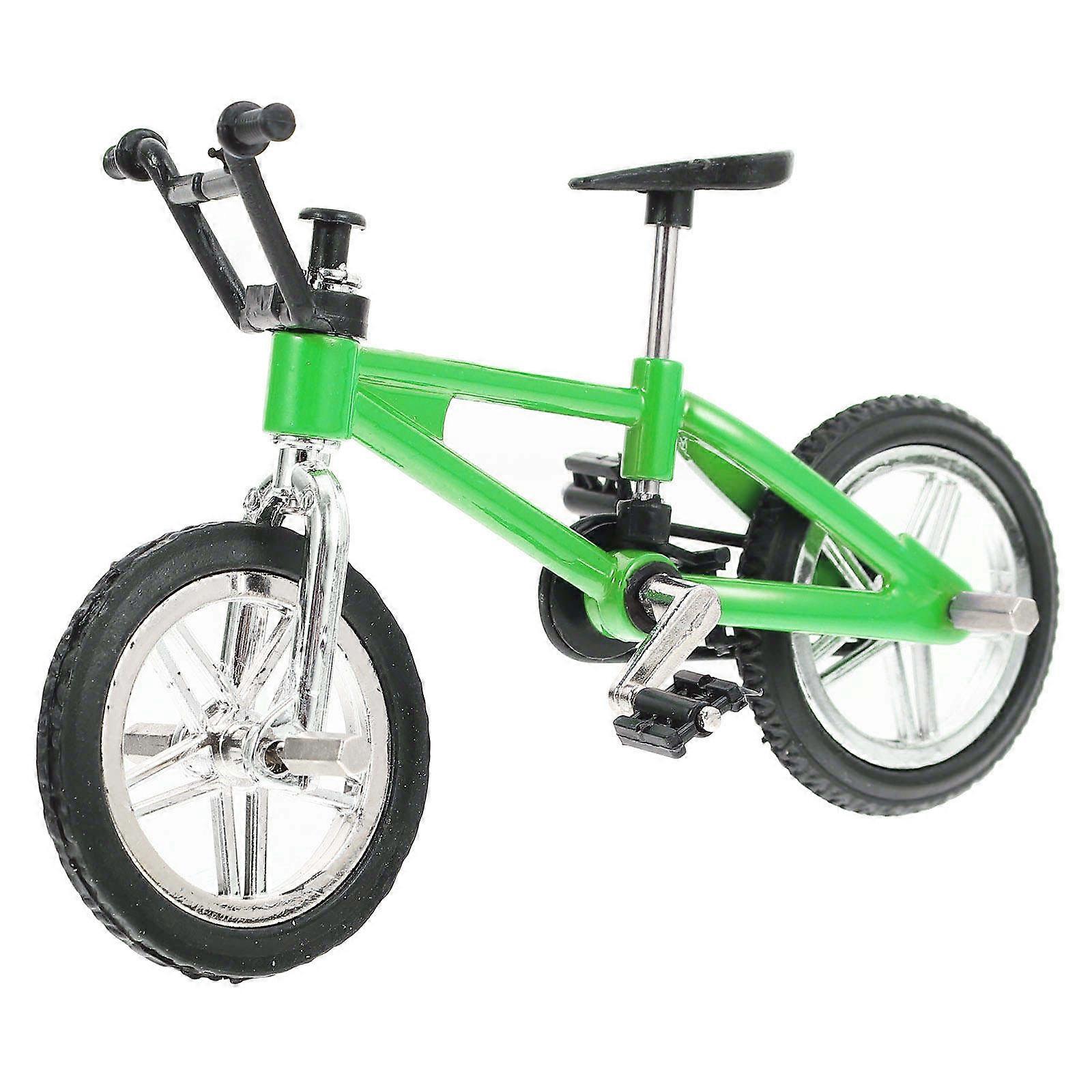 Green Miniature Artificial Bike Model for Decoration Made of Alloy with Realistic Design and Durable Craftsmanship 1.5 inch