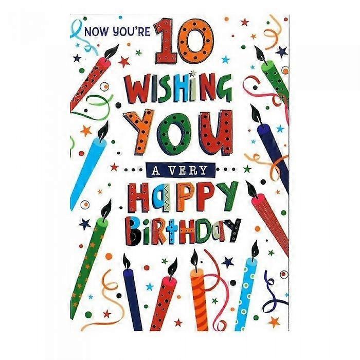 Simon Elvin 10th Birthday Greetings Card (Pack of 6)