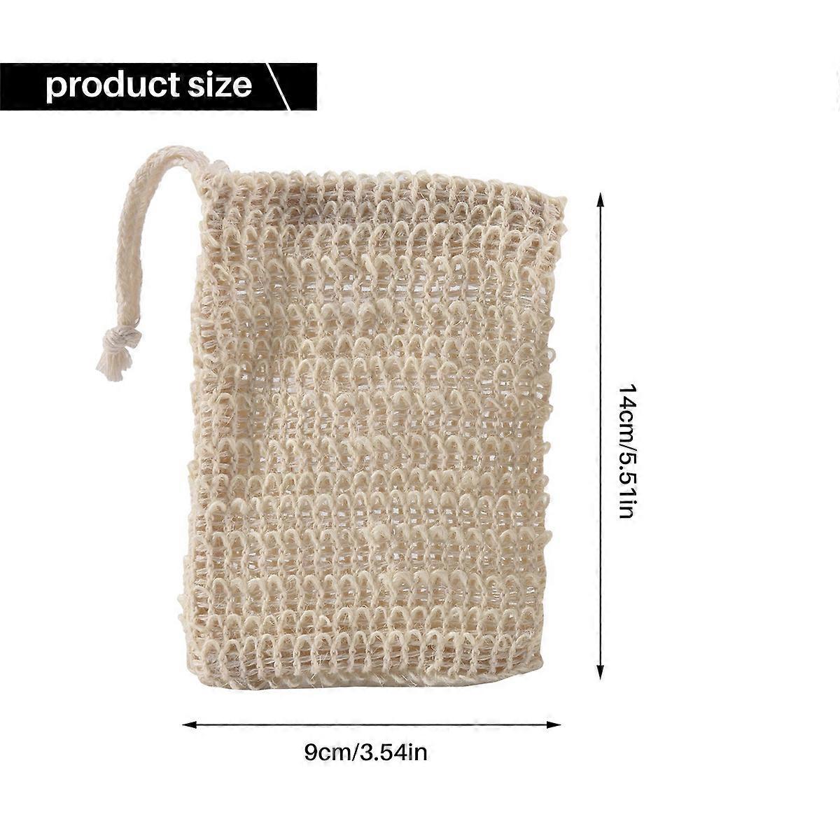 150Pcs Shower Bath Sisal Soap Bag Natural Sisal Soap Bag Exfoliating Soap Saver Pouch Holder