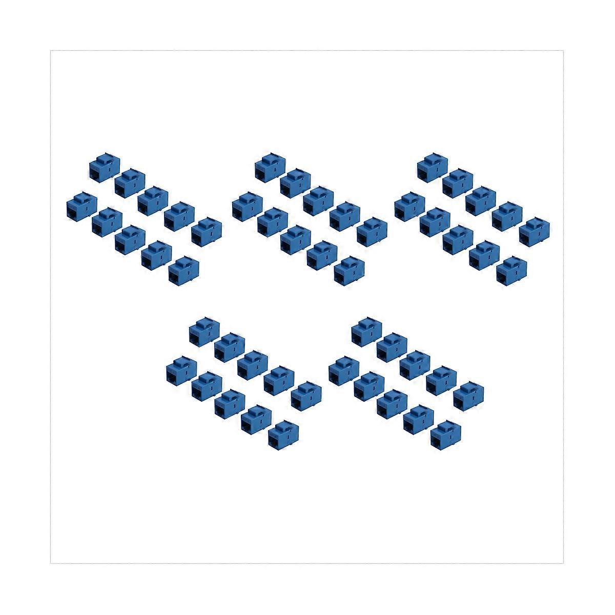 50Pcs RJ45 Connector Jack Cat6 Extension Coupler Ethernet Network LAN Cat 6 Coupler Jacks Extend Ada