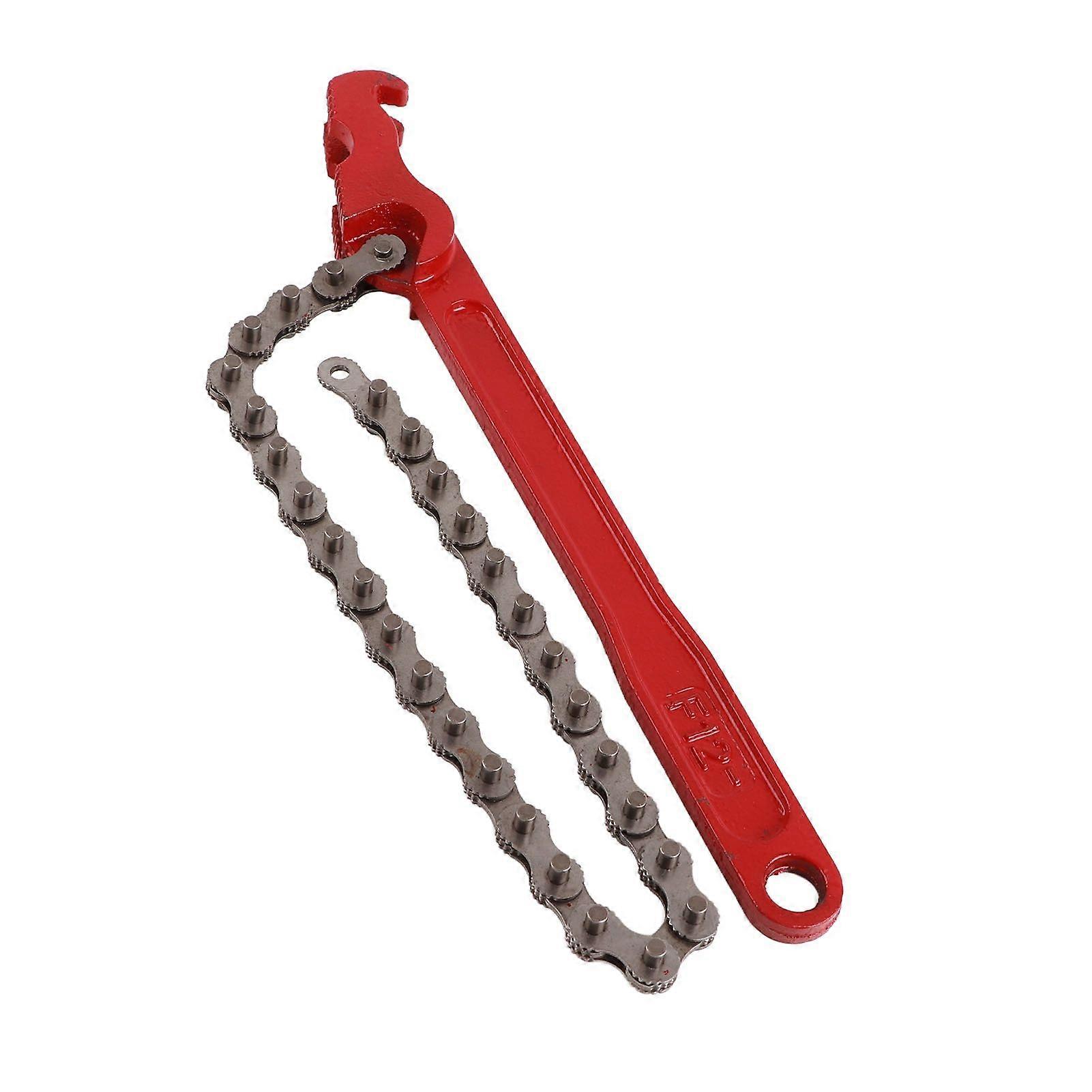 Universal chain wrench for oil filter removal