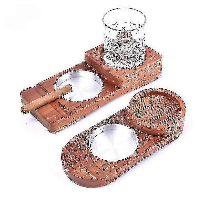 Whisky Ashtray Holder Circular Storage Box