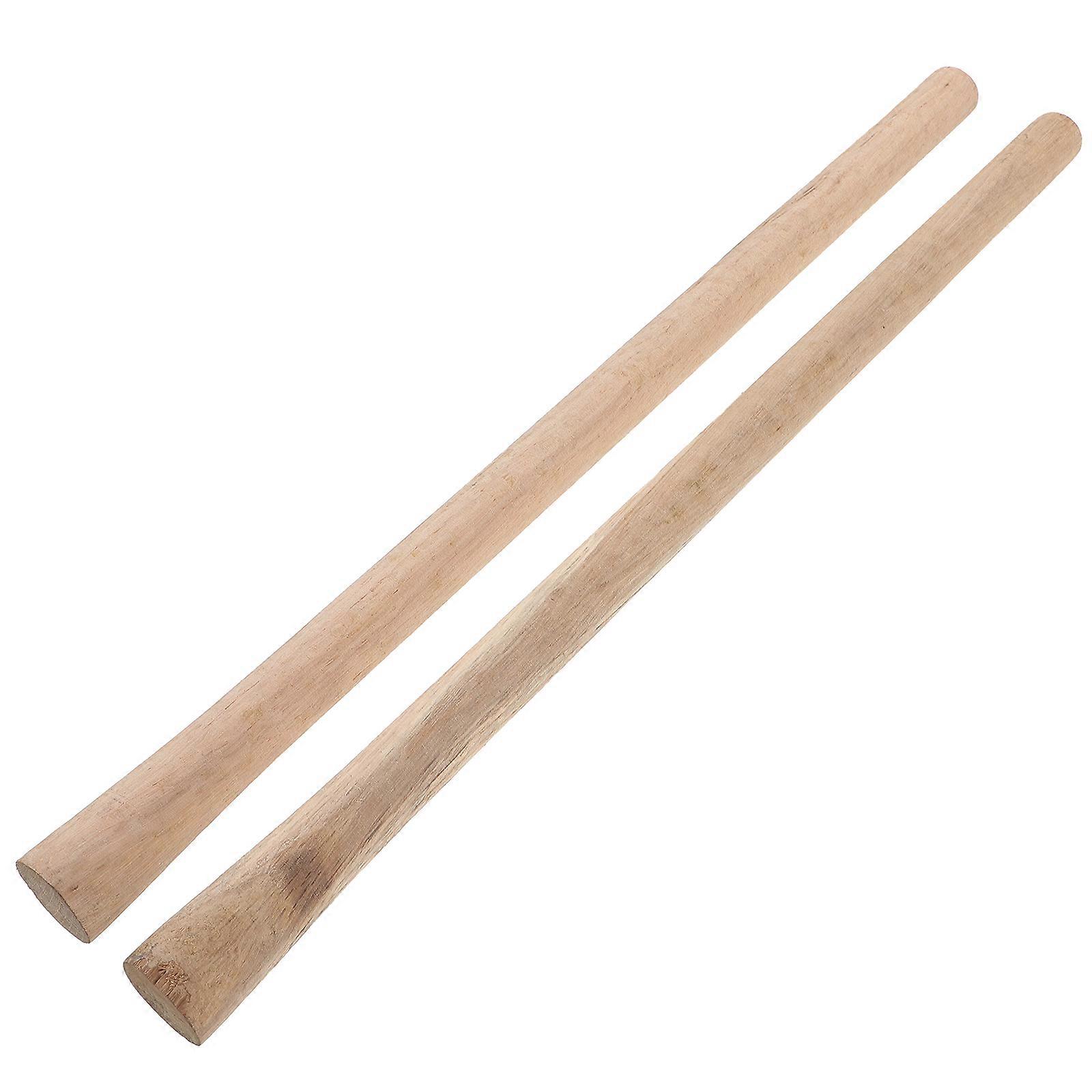 Garden Tool Wooden Handles Replacement for Broken Handles Farming 50.50X3.00X3.00CM Ergonomic Grip 2Pcs