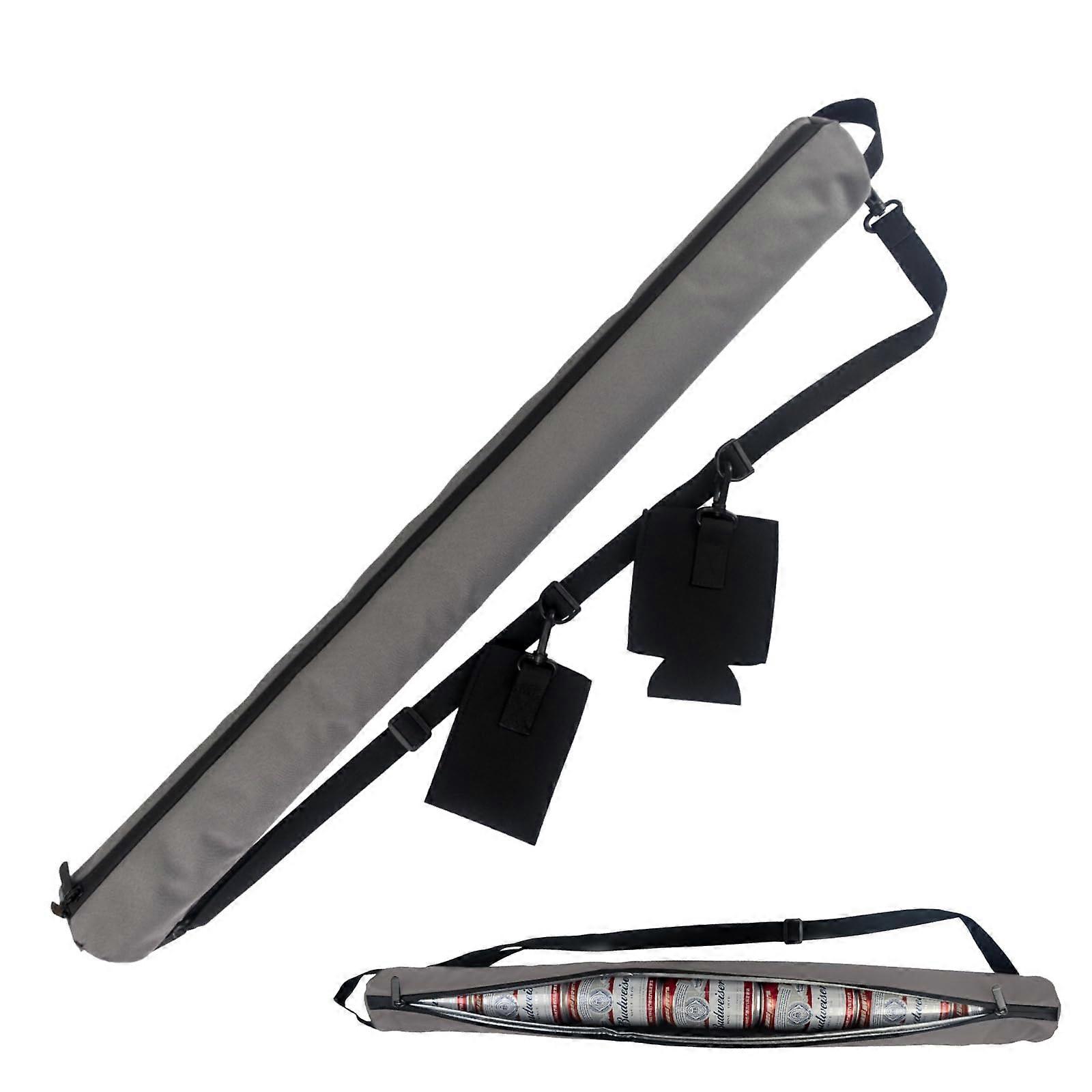 Golf Bags Beer Cooler Bag 7 Can Insulated Crossbody Case Grey Oxford with Mobile Phone Pocket for Beach Picnic Sports