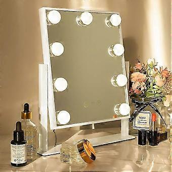 Hollywood Make-up Mirror With 9 Bulbs Lights 360 Rotatable Table Top 25 X 30 Cm Christmas Gift Birthday Gift