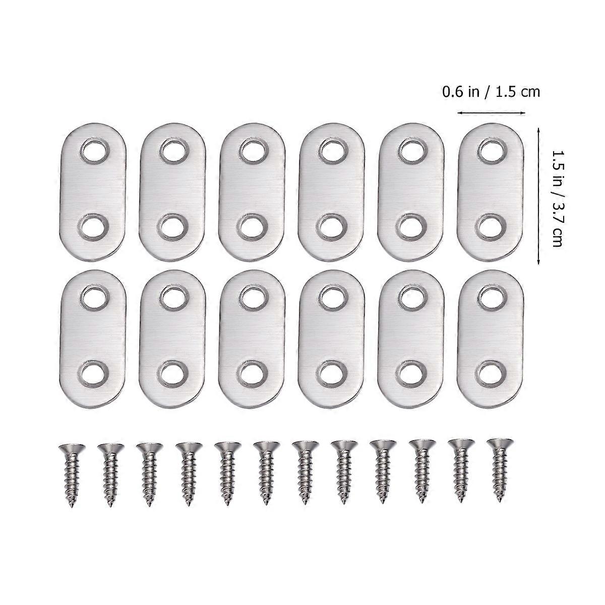 Durable 30pcs Stainless Steel Corner Plates for Furniture Repair with 37MM Size Silver Color