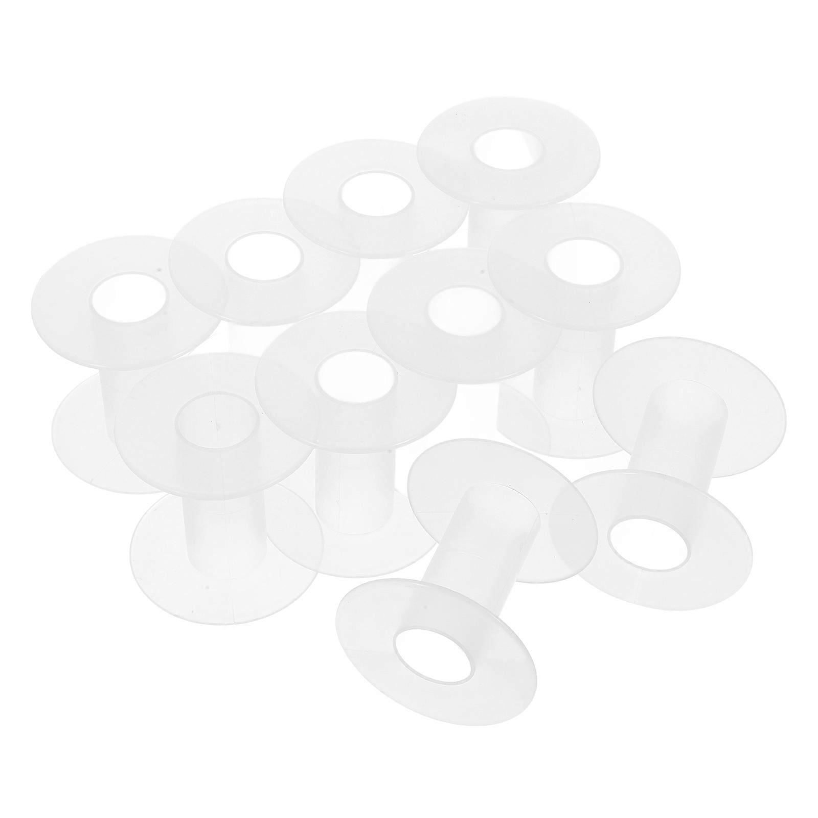 Durable 10Pcs Empty Wire Spools For Organizing Electrical Wires Ideal For Professionals Transparent Design