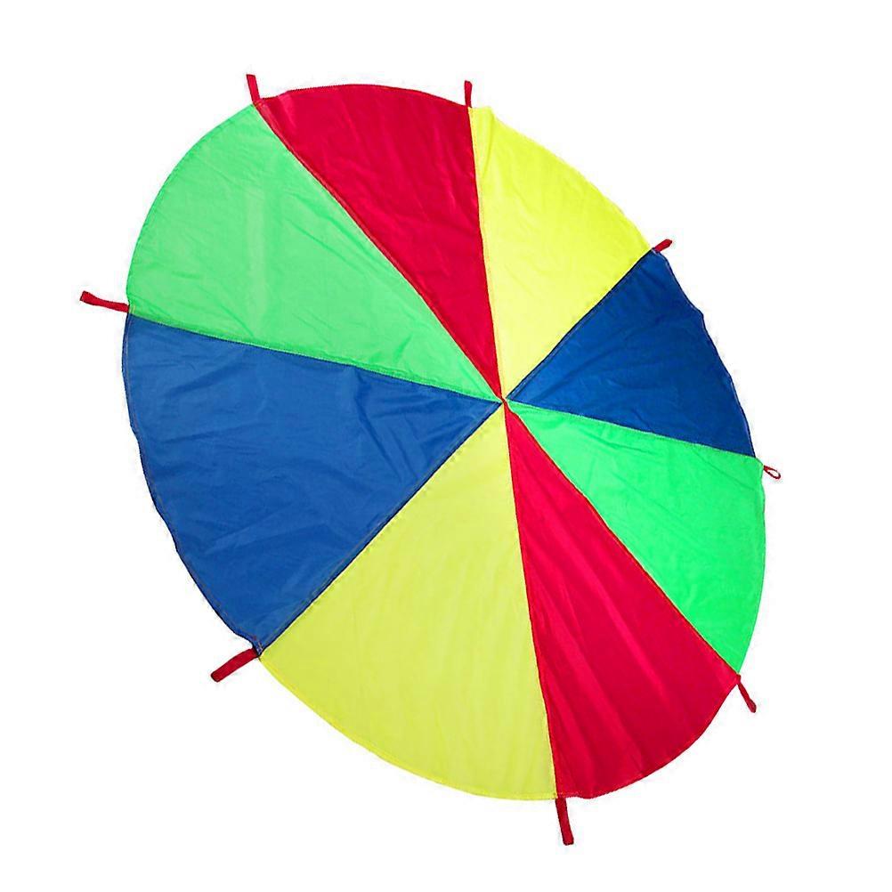 Kindergarten Rainbow Parachute Toy for Cooperative Team Game 1 Set Kids Parachute with Handles