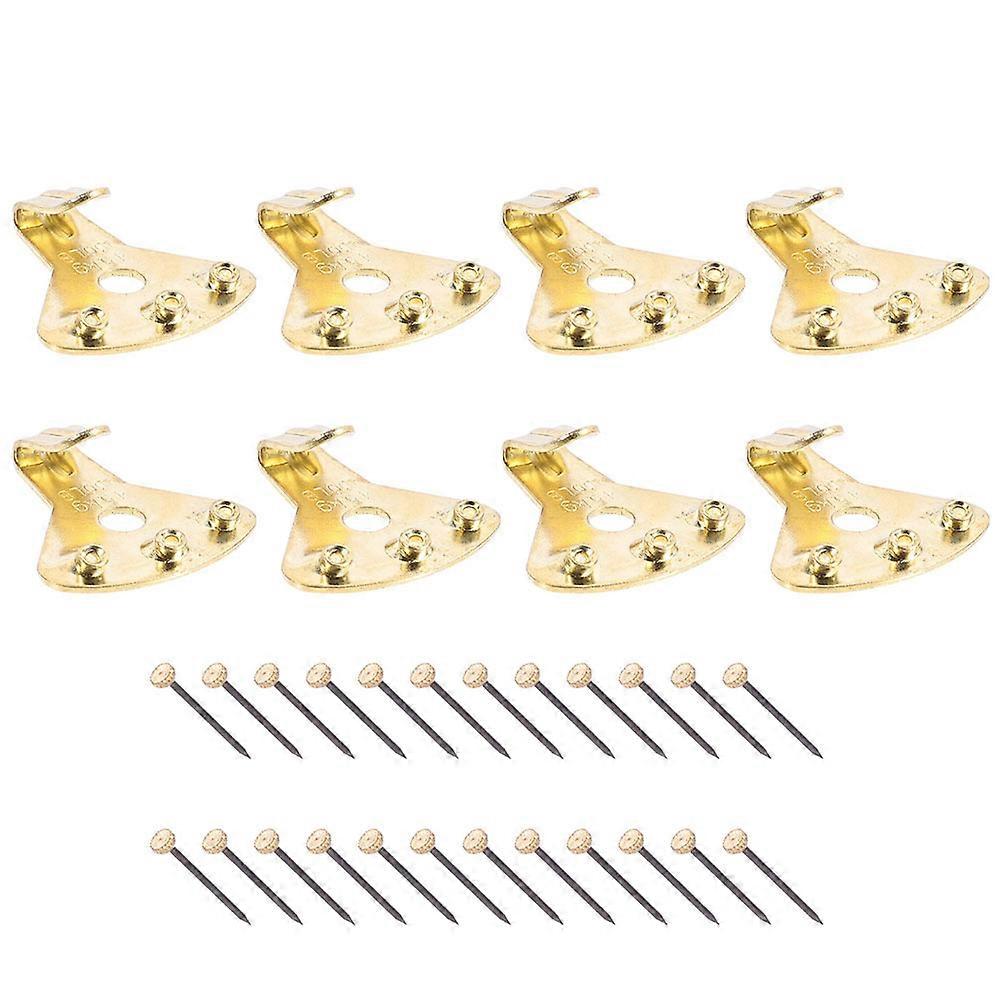 10 Sets Picture Hangers For Wall Decor Precise Metal Hooks In Golden Color For Home Use With Strong Support