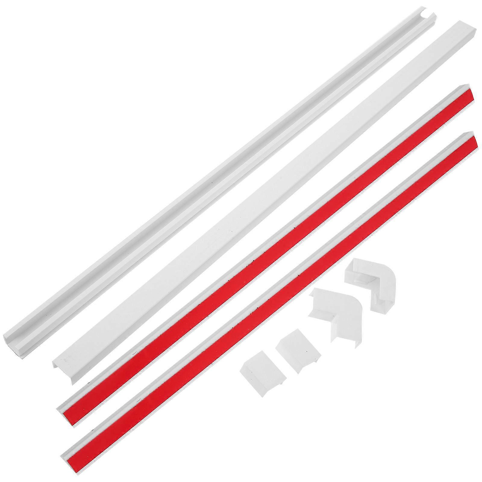 White Durable Plastic Cable Hider for Wall Mount Tv Cable Management Solution 1 Set