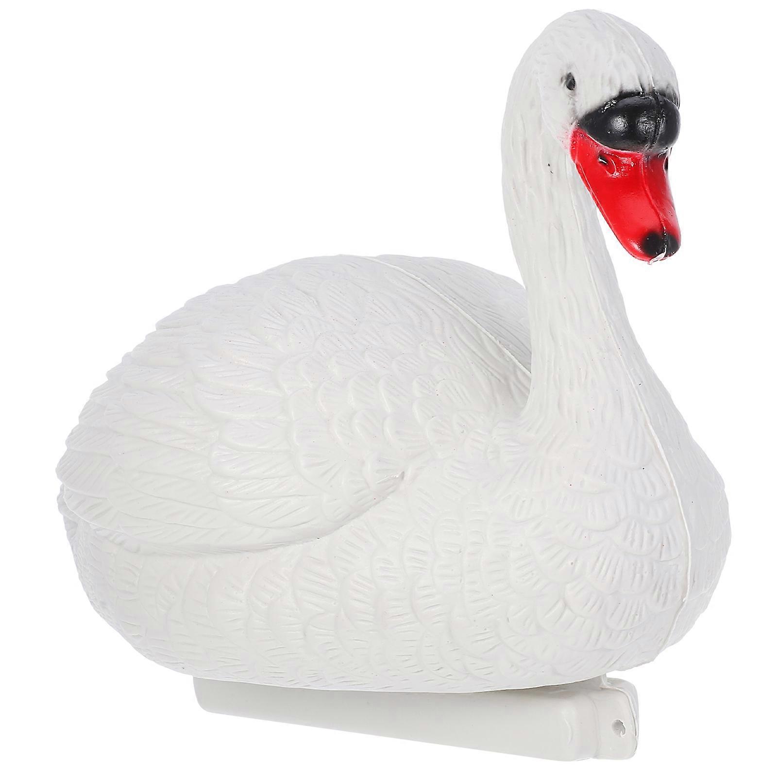 Elegant Floating Swan Decoration For Yard Patio Spaces Lifelike Design 1Set