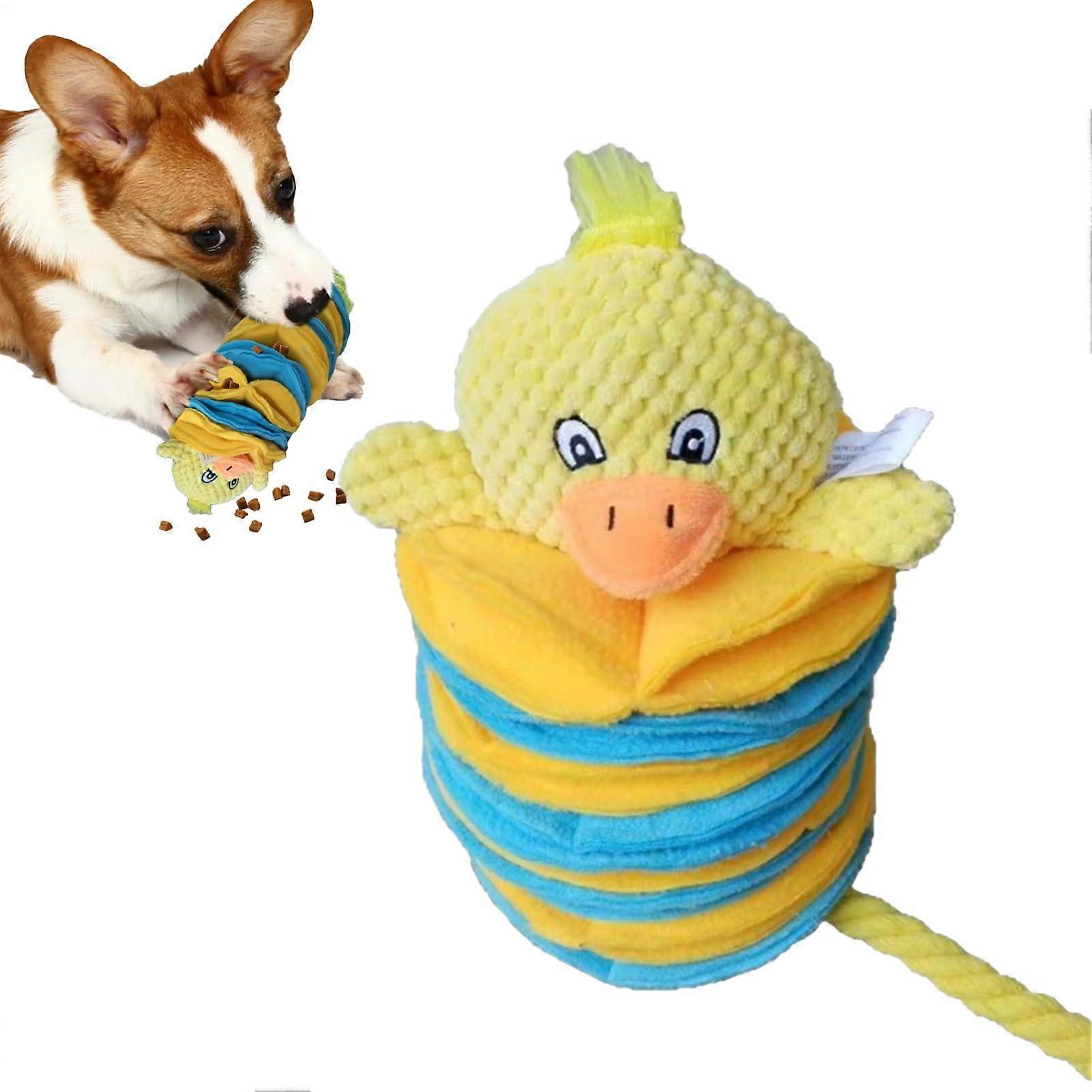 Dog chew toy, tough dog toy, plush duckshaped chew pillow snuffle ball