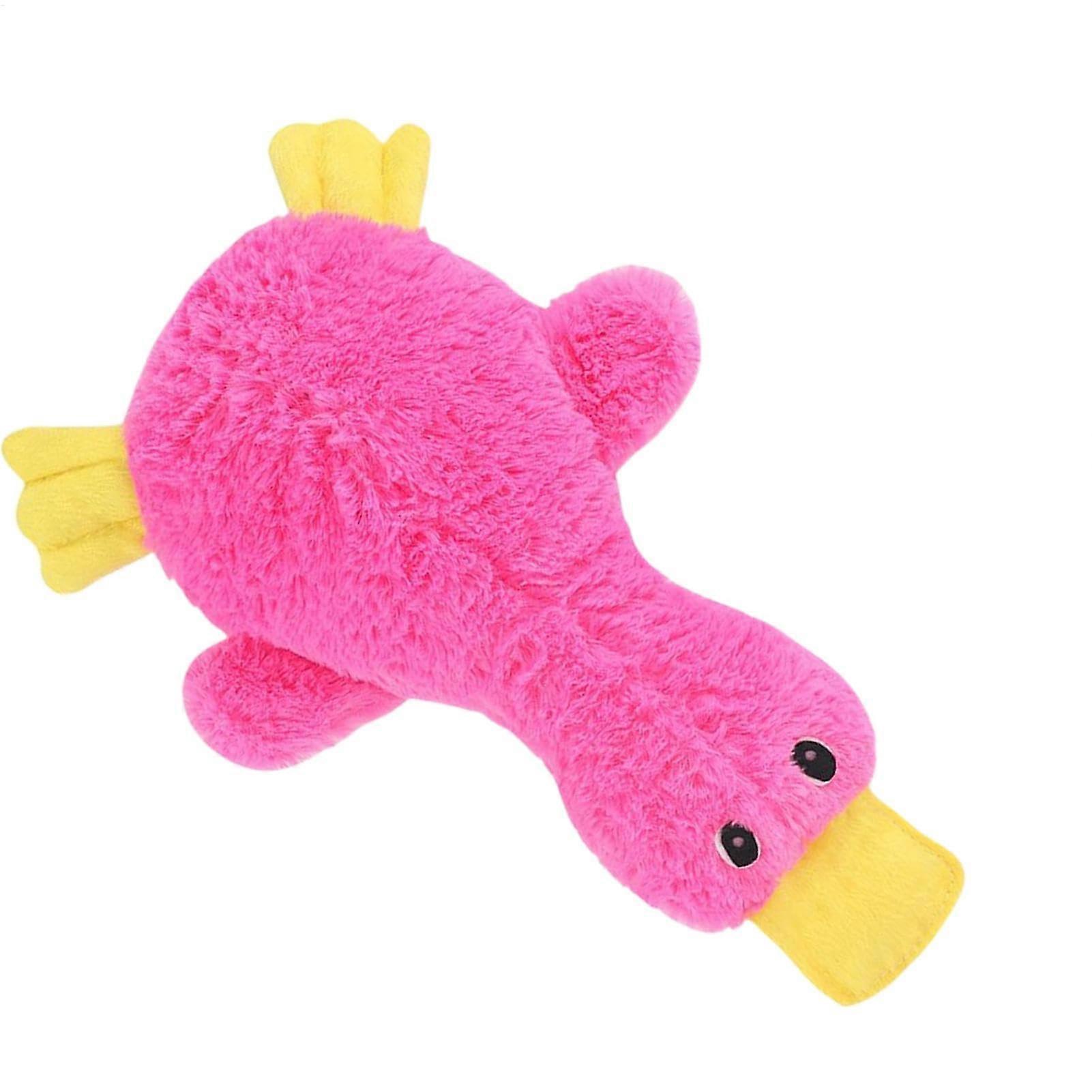 Crinkle Dog Toy, Plush Duck Chew Toy for Dogs, Interactive Fun Biting Companion  Pink