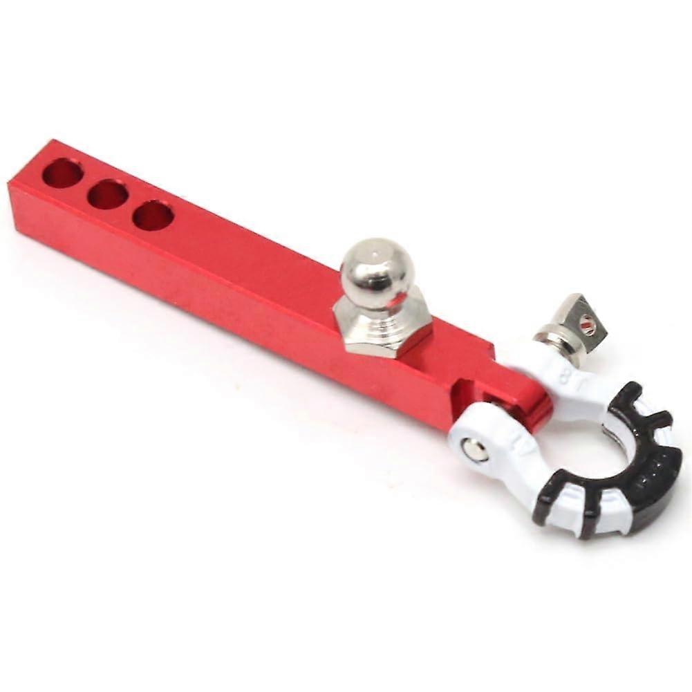 Metal Hitch For 1/10 RC Crawler TRX4-6 Axial SCX10 90046 Redcat Upgrade Parts, Red And White, Compatible With Various Models