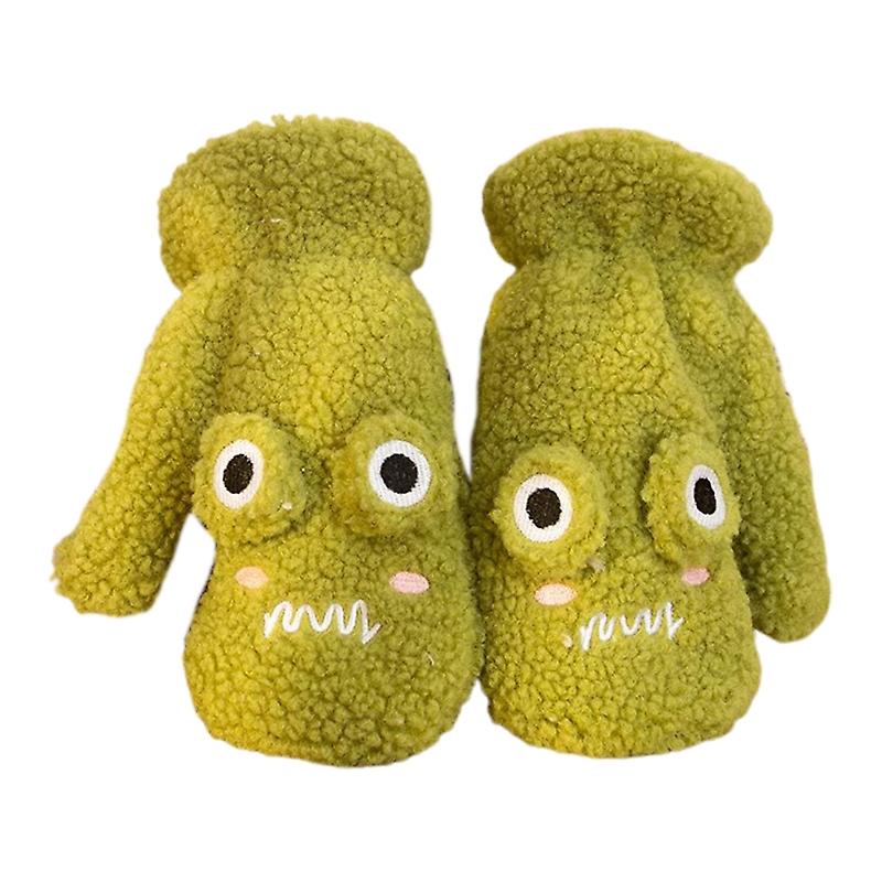 冬のためのフェイクファーフルフィンガー装飾手袋