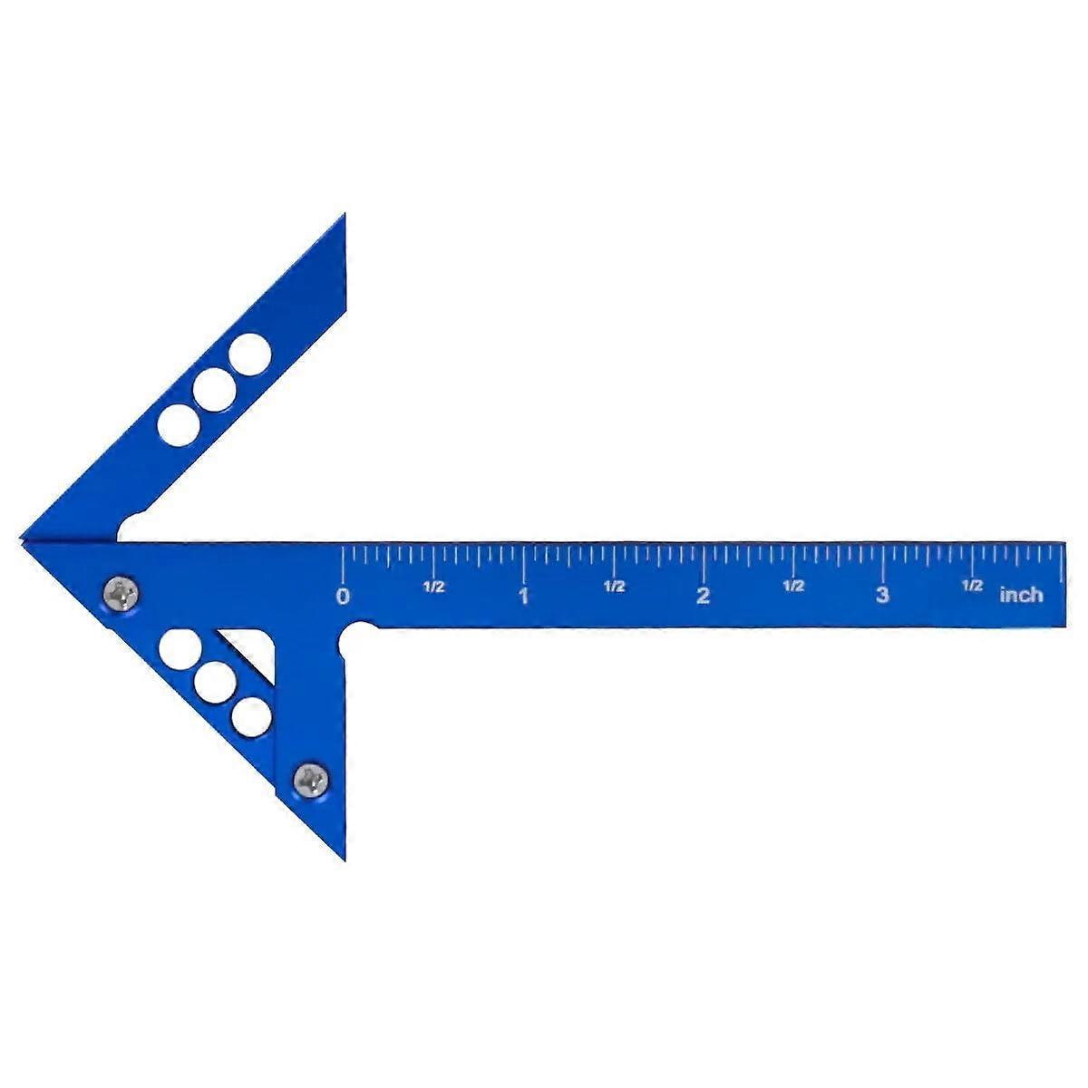 Blue Center Finder, Aluminum Centerline Scribing Needle For Locating Midpoints, Right Angles, 45-Degree Angles Imperial