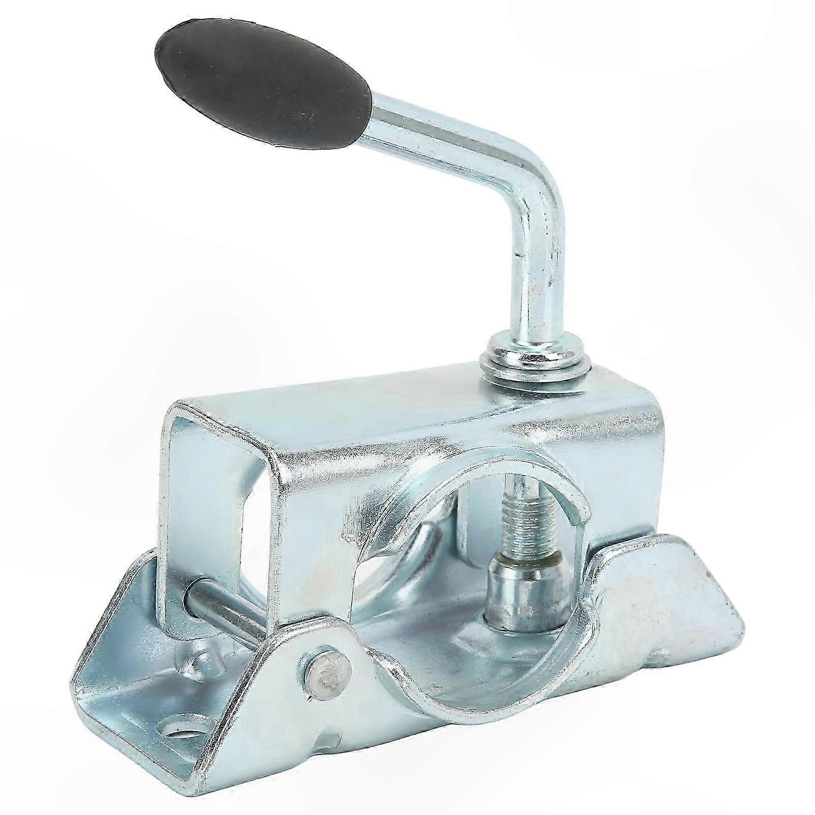Adjustable Trailer Jack Wheel Clamp for 48mm Pipe Mount Support Stand