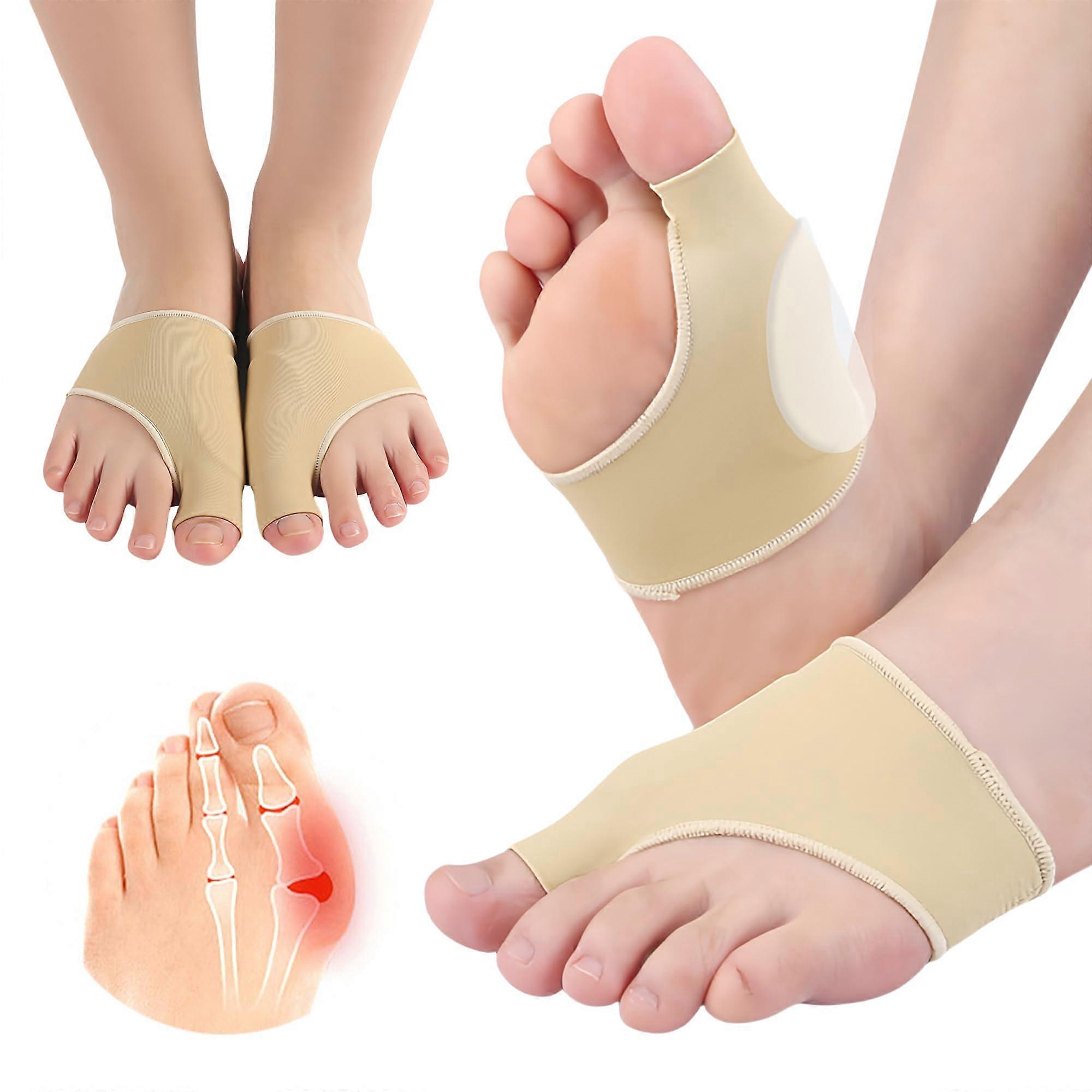Ball of Foot Relief Sleeve with Gel Pads for Hallux Valgus and Hammer Toes, Padded, Support Bandage, 1 Pair