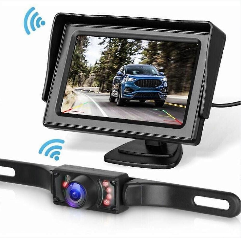 Backup Camera System Kit for Car/Truck/Van/Van/RV 4.3 Monitor Rear View Backup System