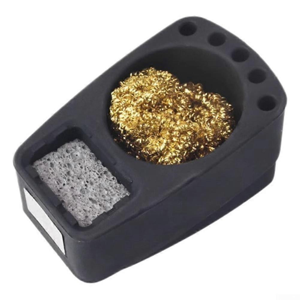 Silicone Solder Dross Box Holder Model A With Integrated Cleaning Solutions For Soldering Tips